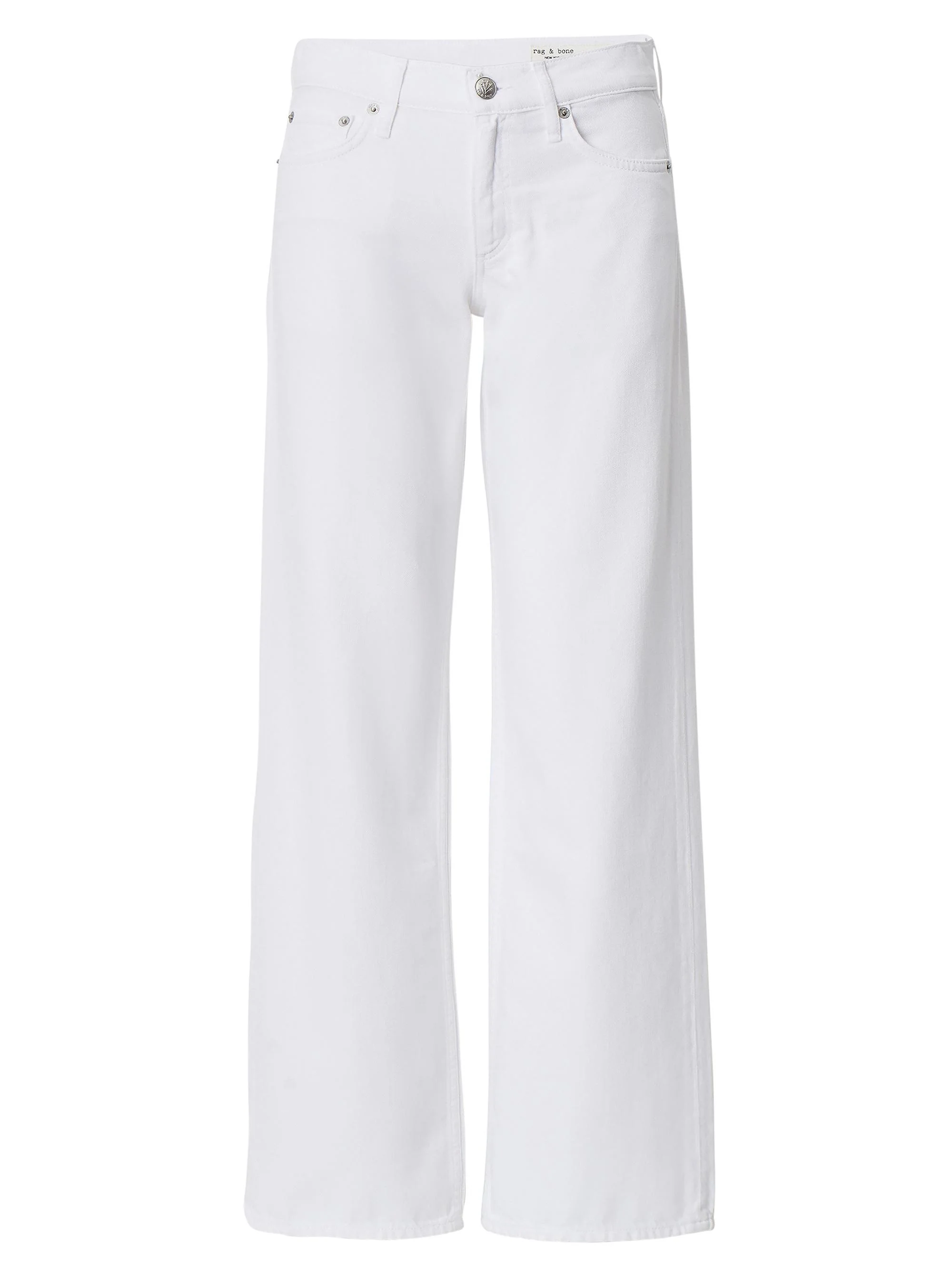 Women's Featherweight Cam Low-Rise Straight Jeans - White - 1