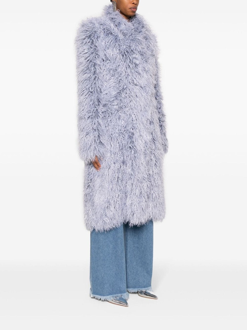 Furry faux-fur midi coat 3