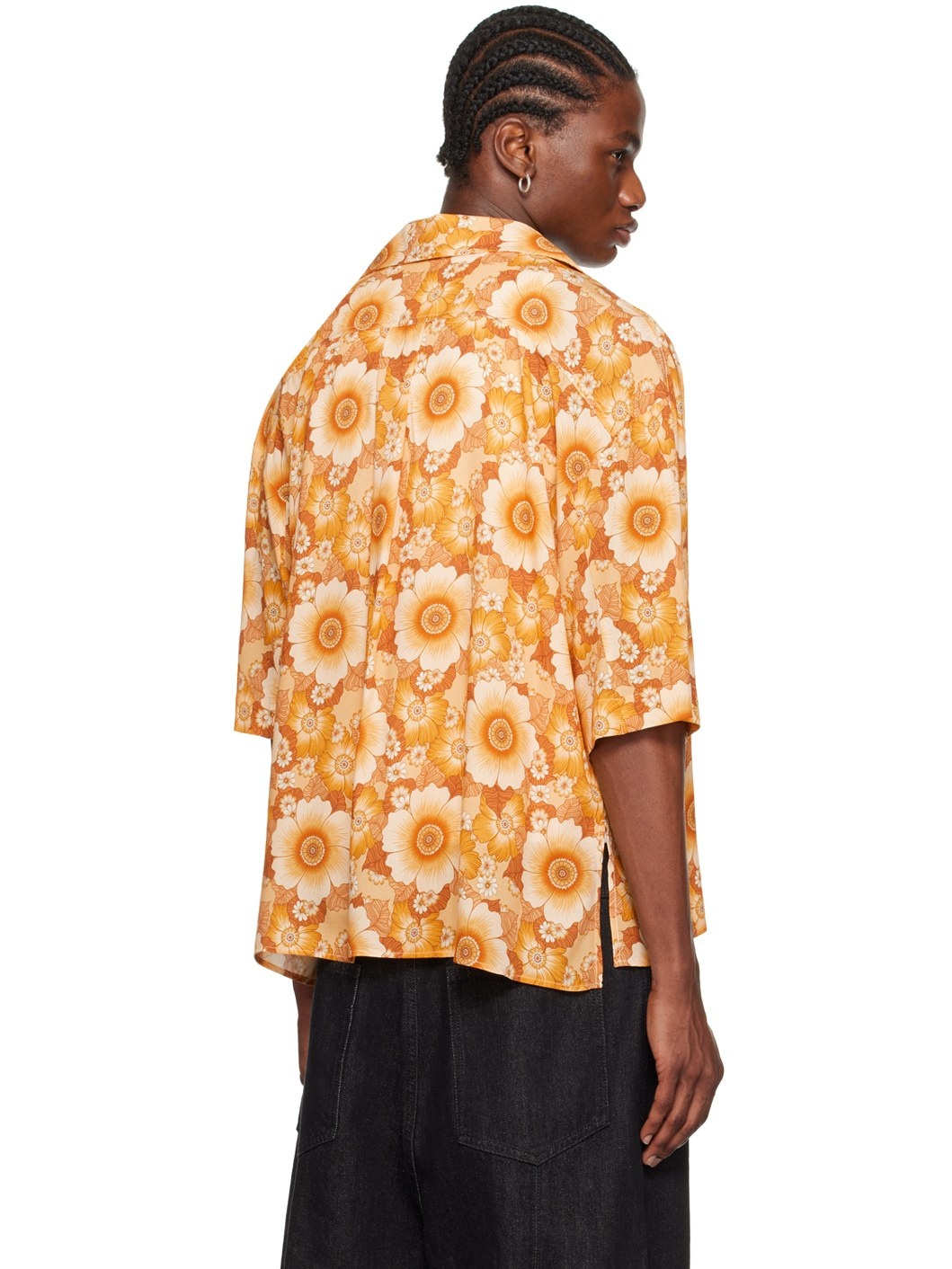 Orange Floral Shirt - 3