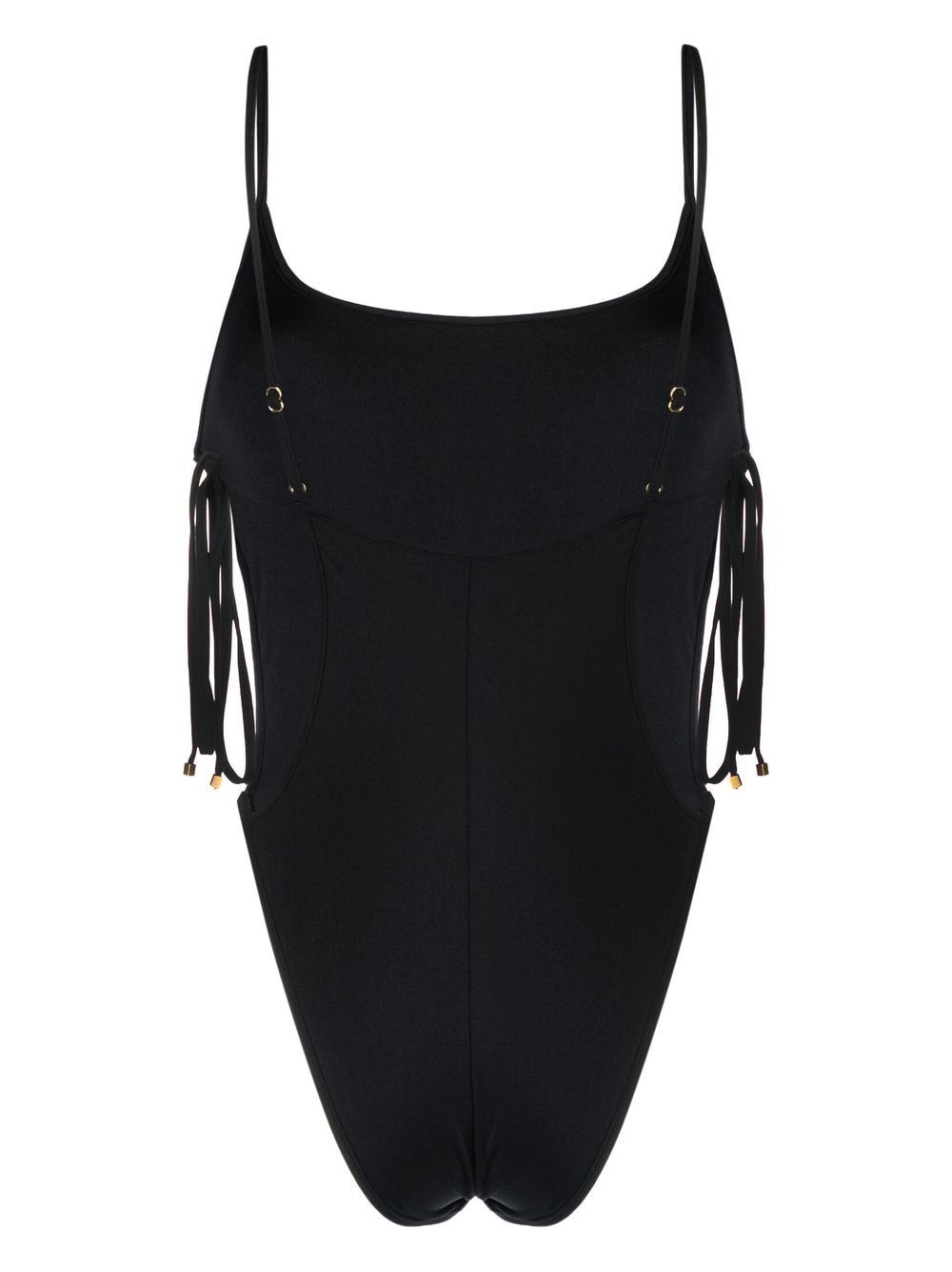 open tie-side swimsuit - 2