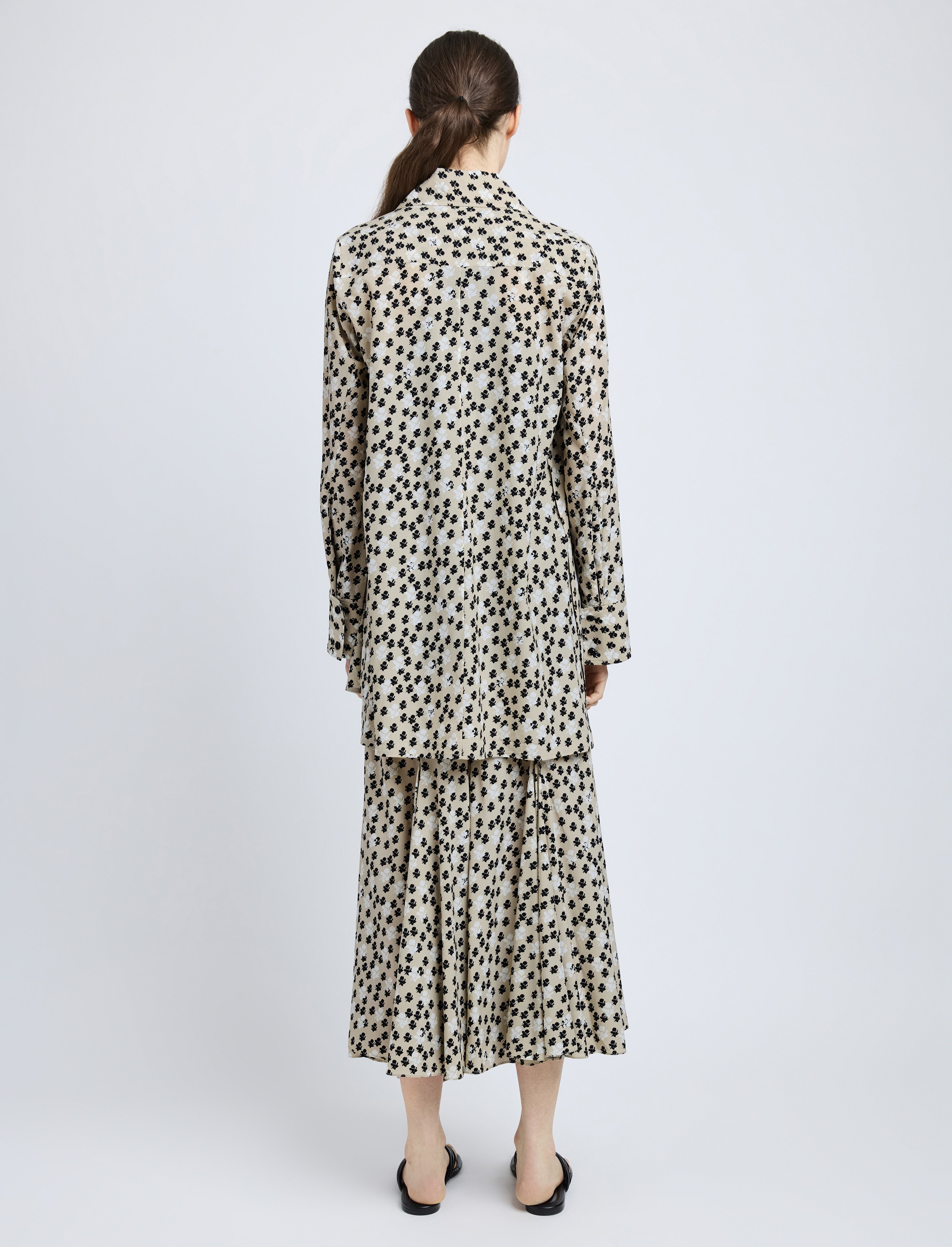 Emmeline Shirt in Printed Silk Viscose - 5