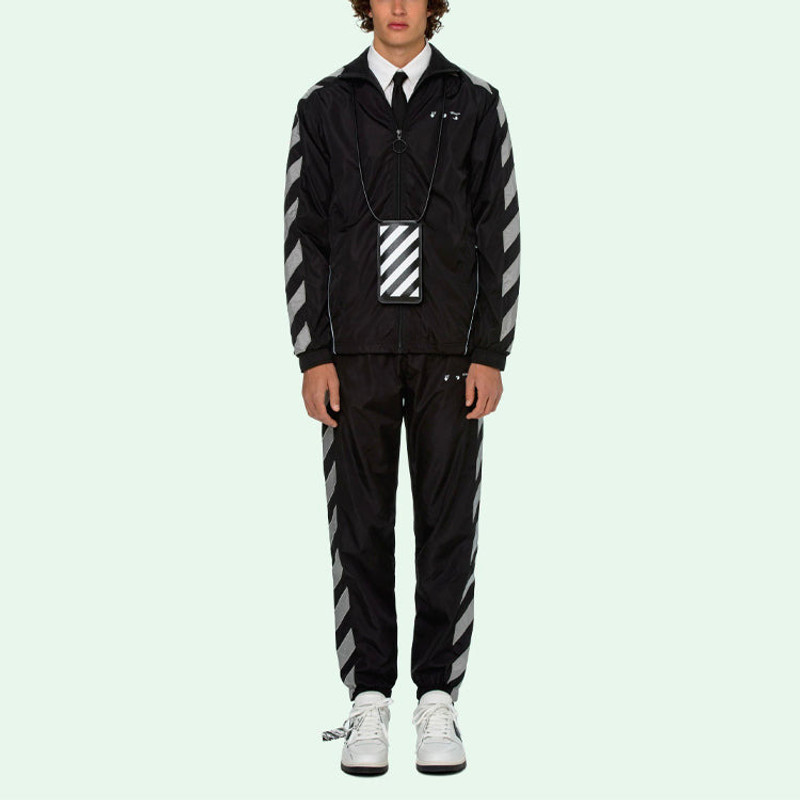 Off-White Off-White SS21 Side Sleeve Stripe Training Jacket Black OMBD022R21FAB0011006 outlook