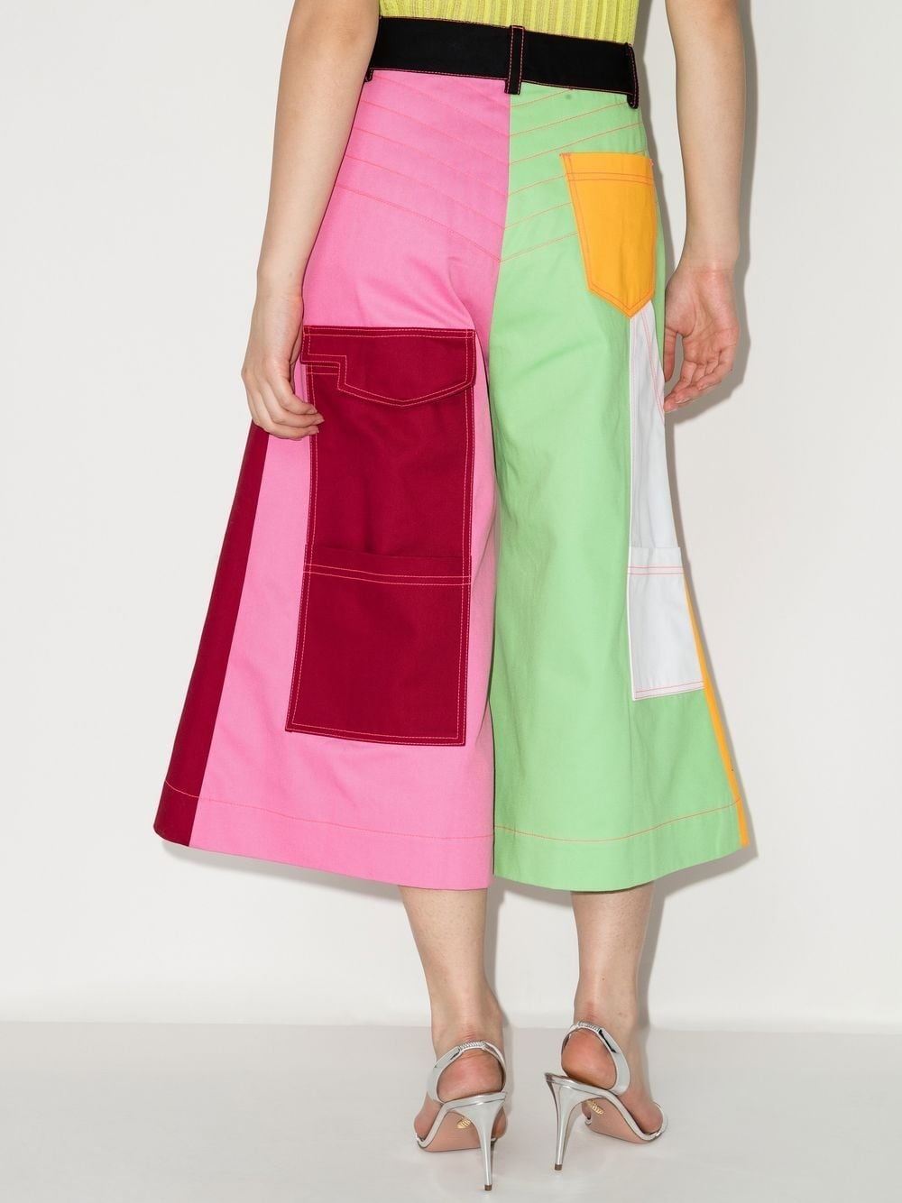 multi-panel cropped trousers - 3