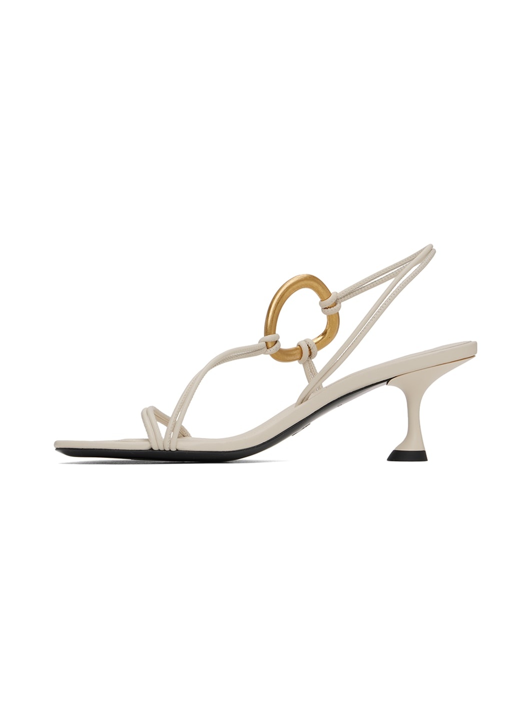 Off-White Hoop Slingback Heeled Sandals - 3