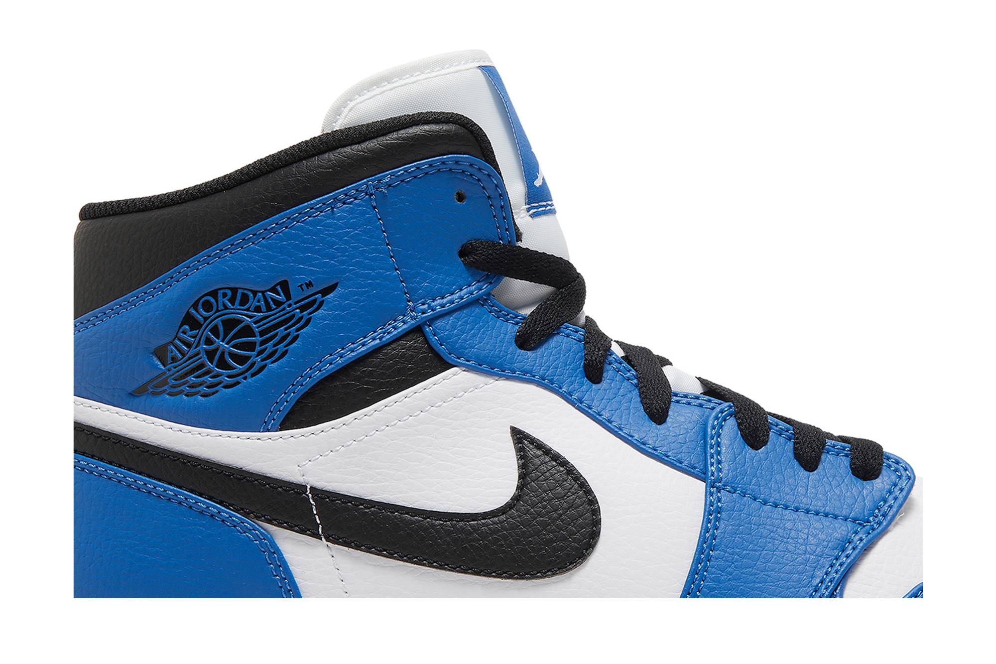 Jordan 1 Mid TD Cleat 'White Black Royal' - 2