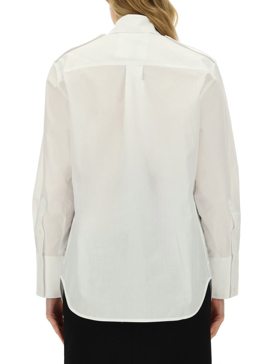 Tシャツ・カットソー Victoria Beckham OVERSIZE POCKET SHIRT Oversized Mens Shirt In Soft Black Leather – Victoria