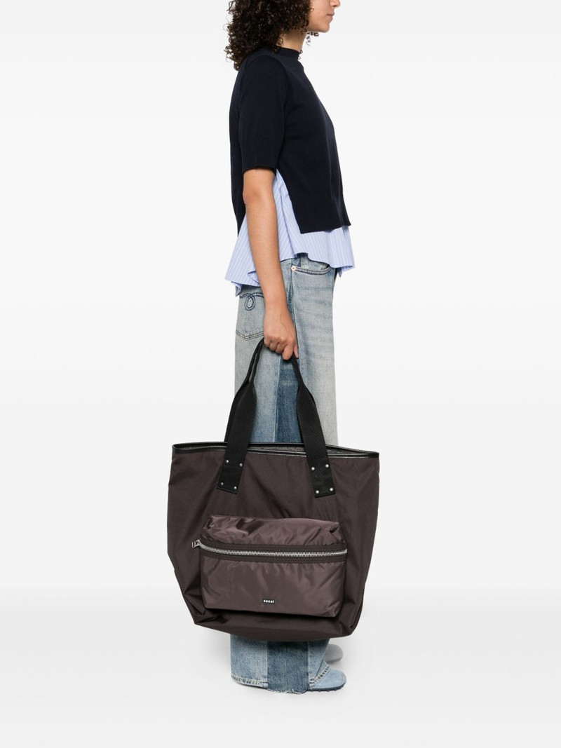 sacai detachable-pouch tote bag outlook