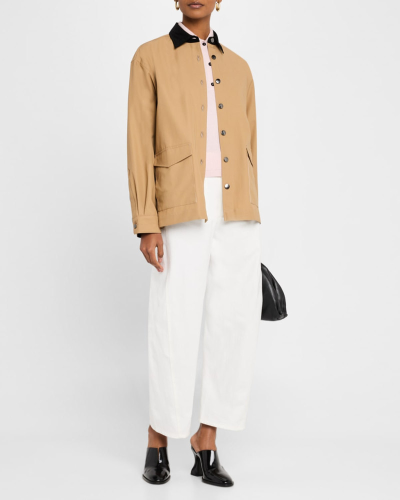MARIA McMANUS Mid-Rise Barrel-Leg Crop Jeans outlook