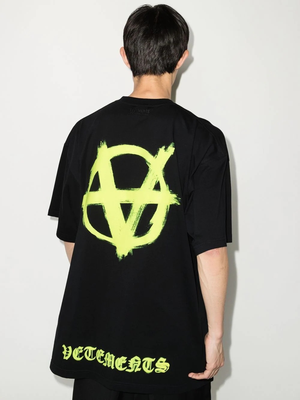 Anarchy logo-print T-shirt - 3