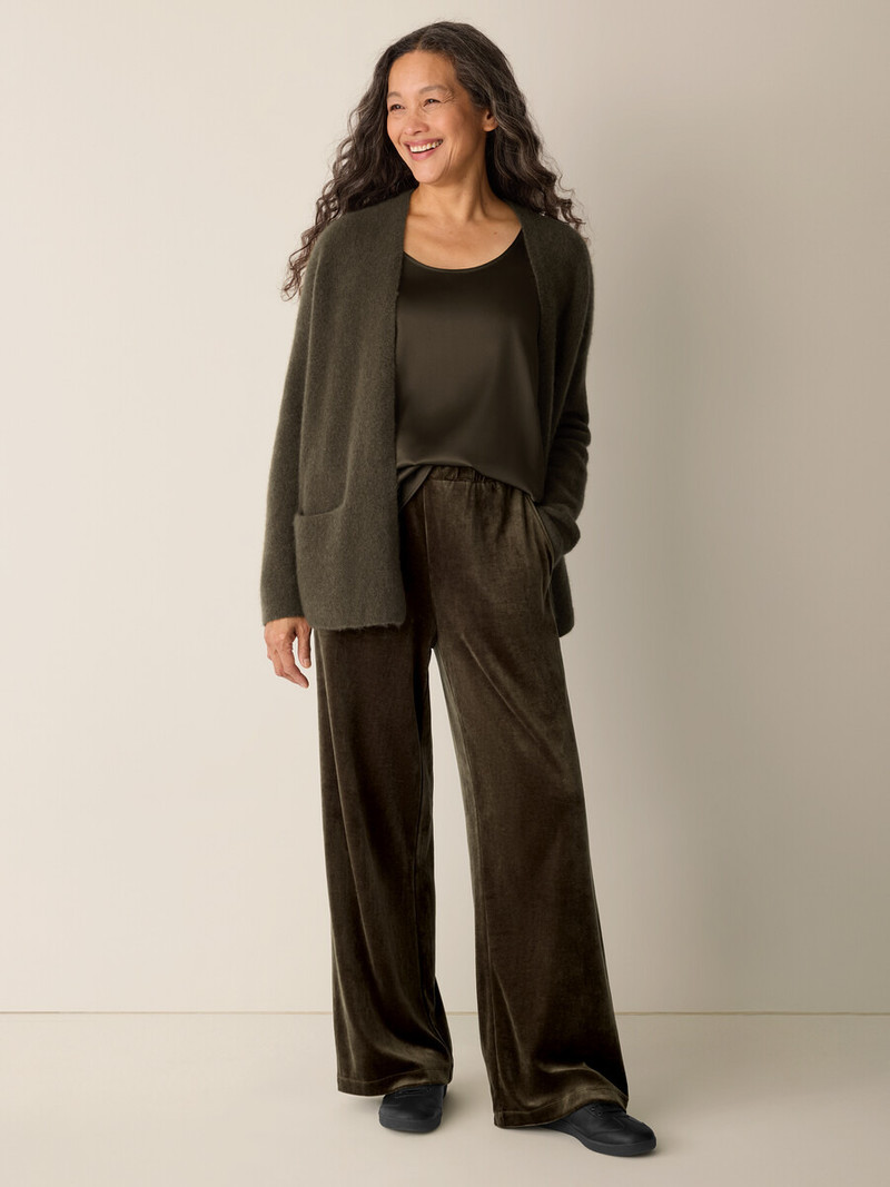 EILEEN FISHER Cozy Velour Knit Wide-Leg Pant outlook