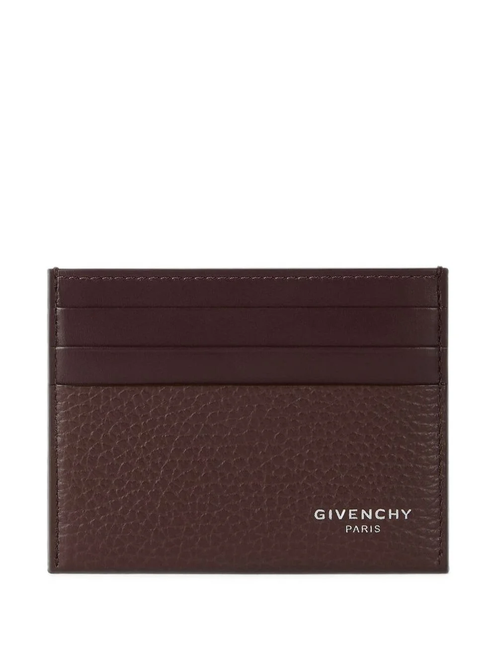 card holder in grained leather - 1
