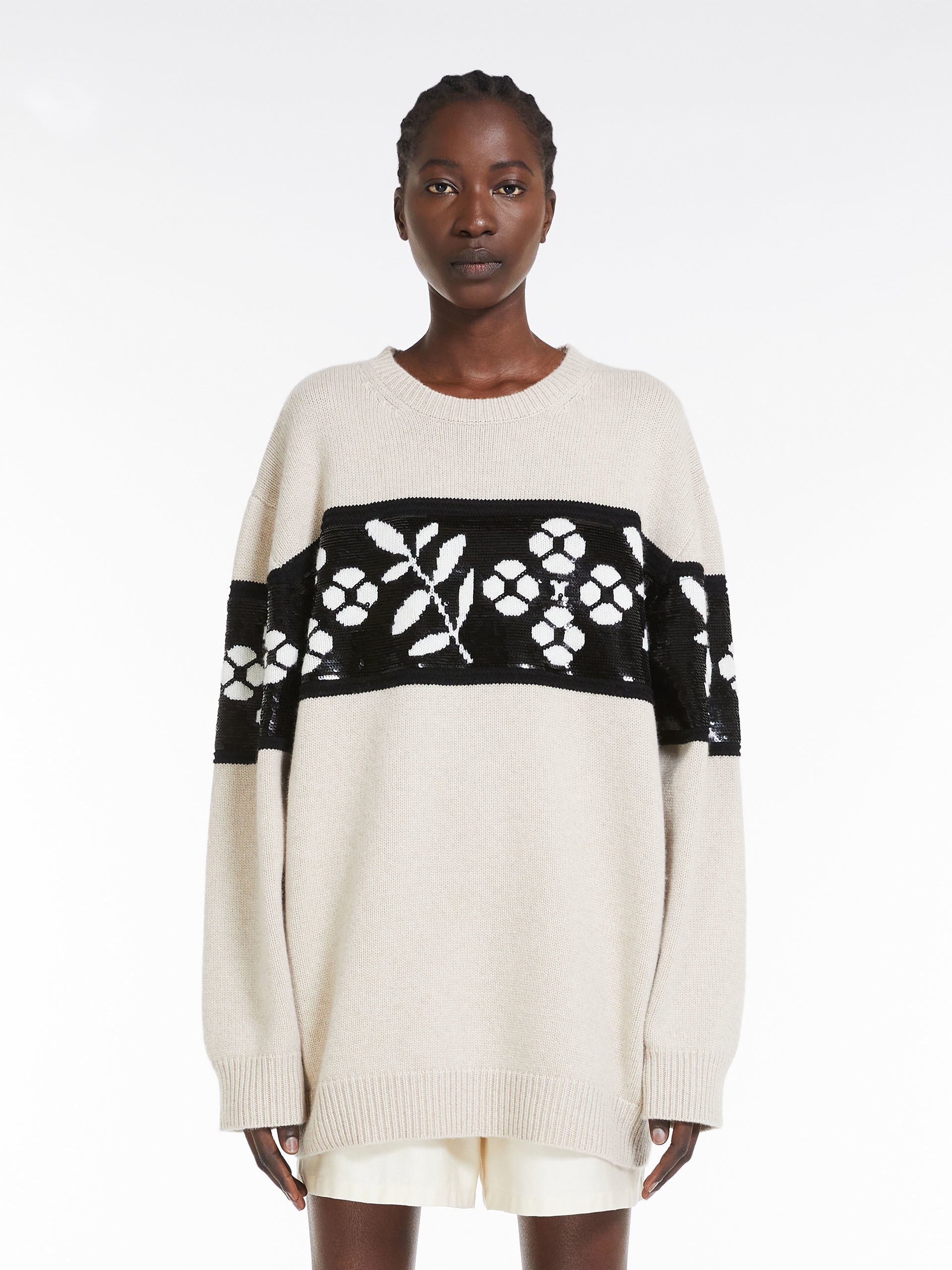 Max Mara FAGGI Wool and cashmere pullover REVERSIBLE