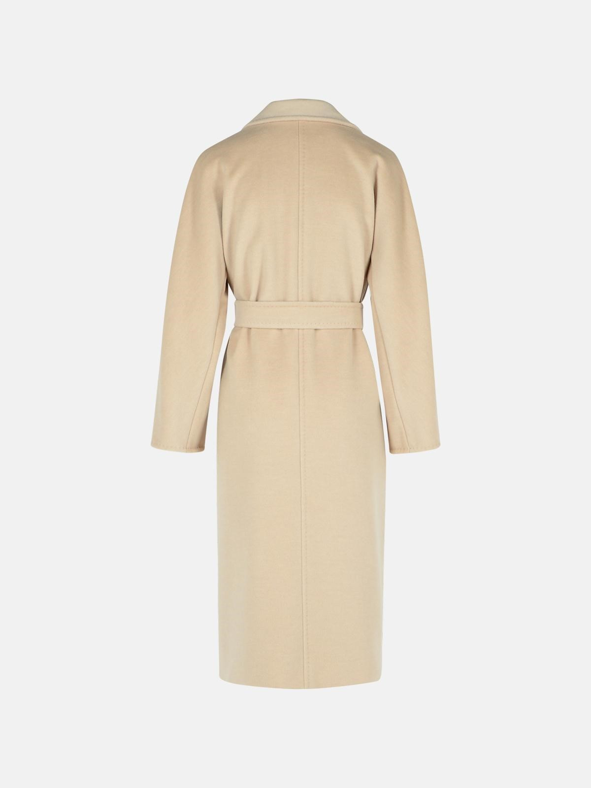 'TICINO' BEIGE VIRGIN WOOL BLEND COAT - 3