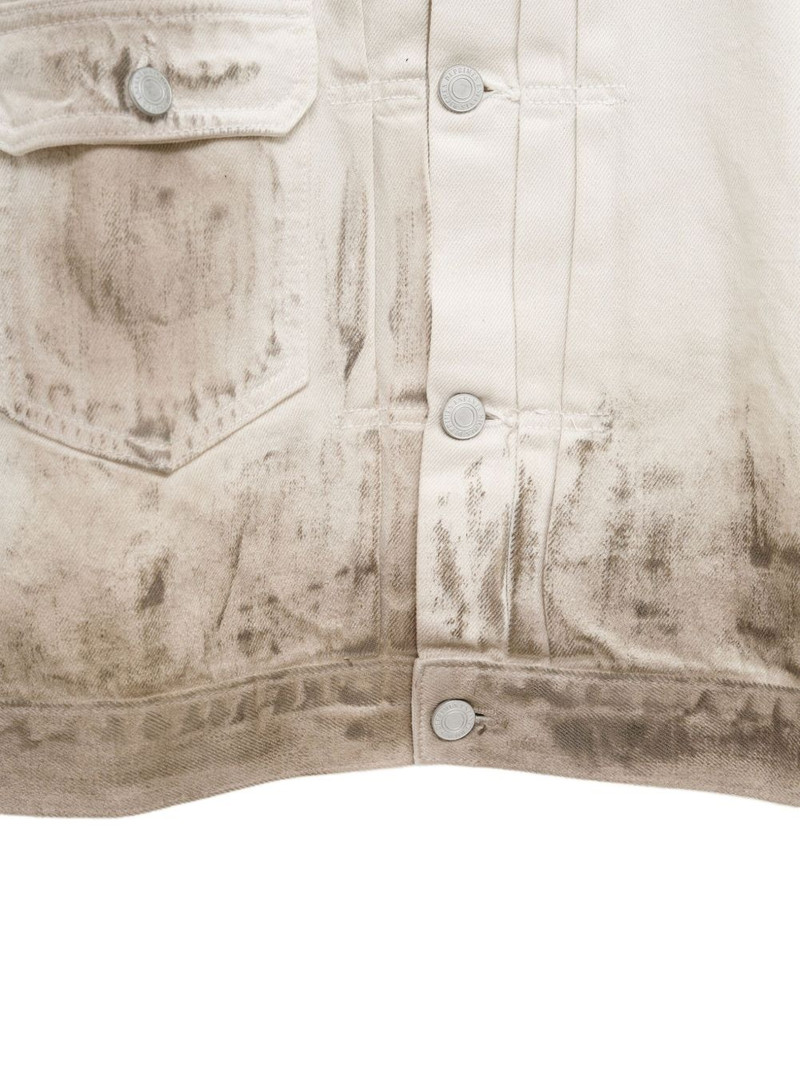 Type VIII graphic-print distressed denim jacket 3
