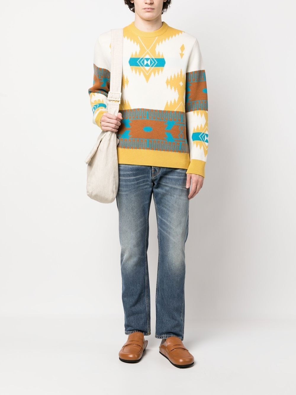 Icon Jacquard abstract-pattern jumper - 2