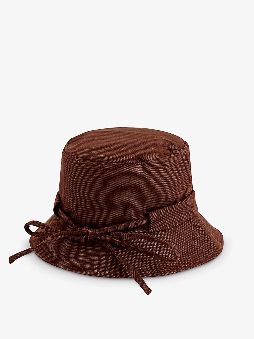 Le Bob Gadjo brand-plaque cotton bucket hat - 3