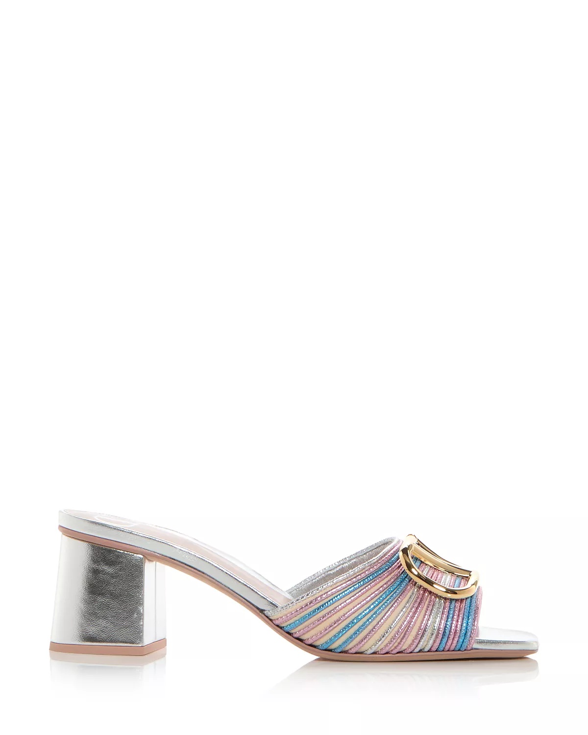 Women's Square Toe Logo High Heel Sandals - 2