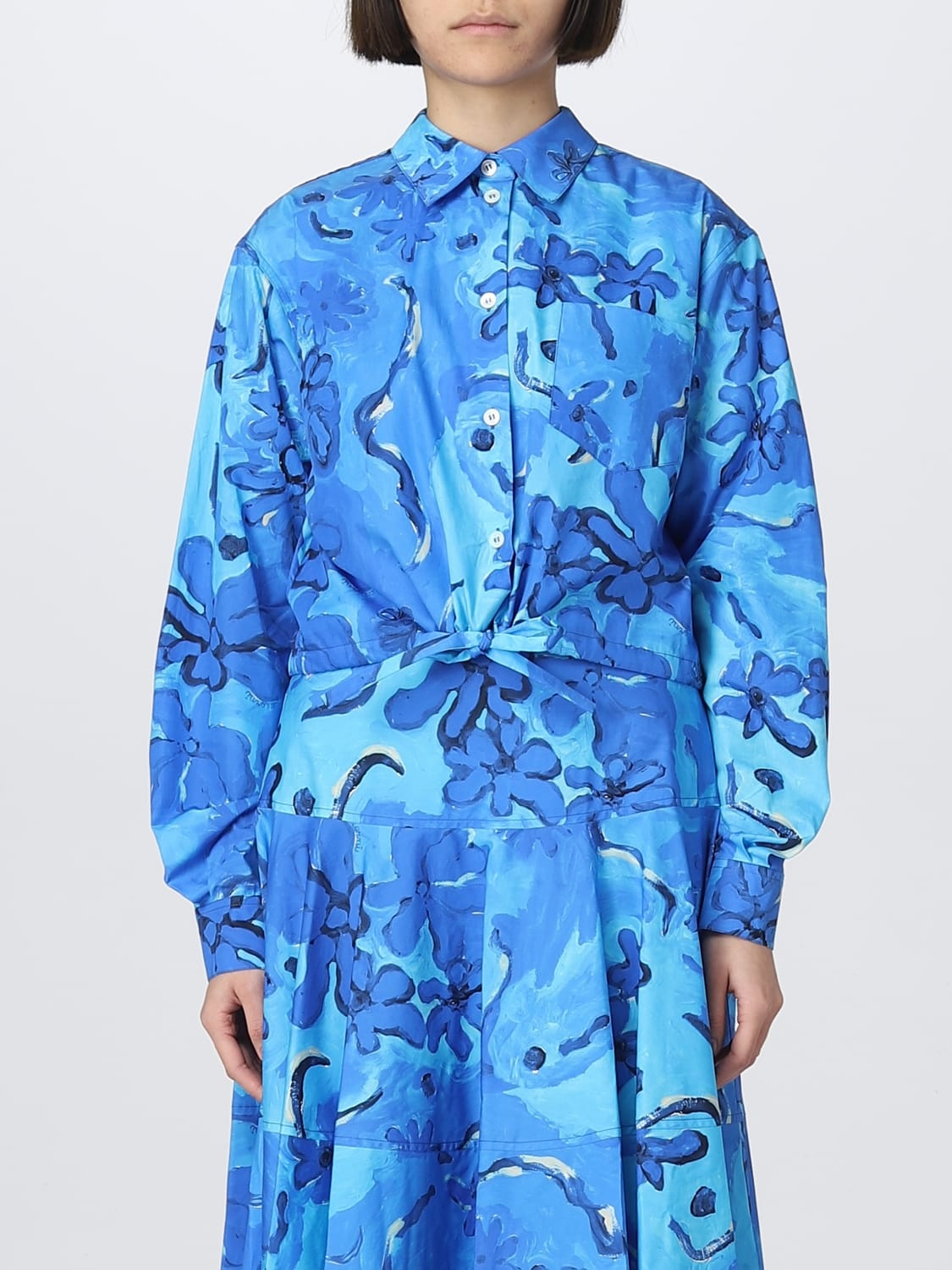 Marni shirt in printed poplin - 1