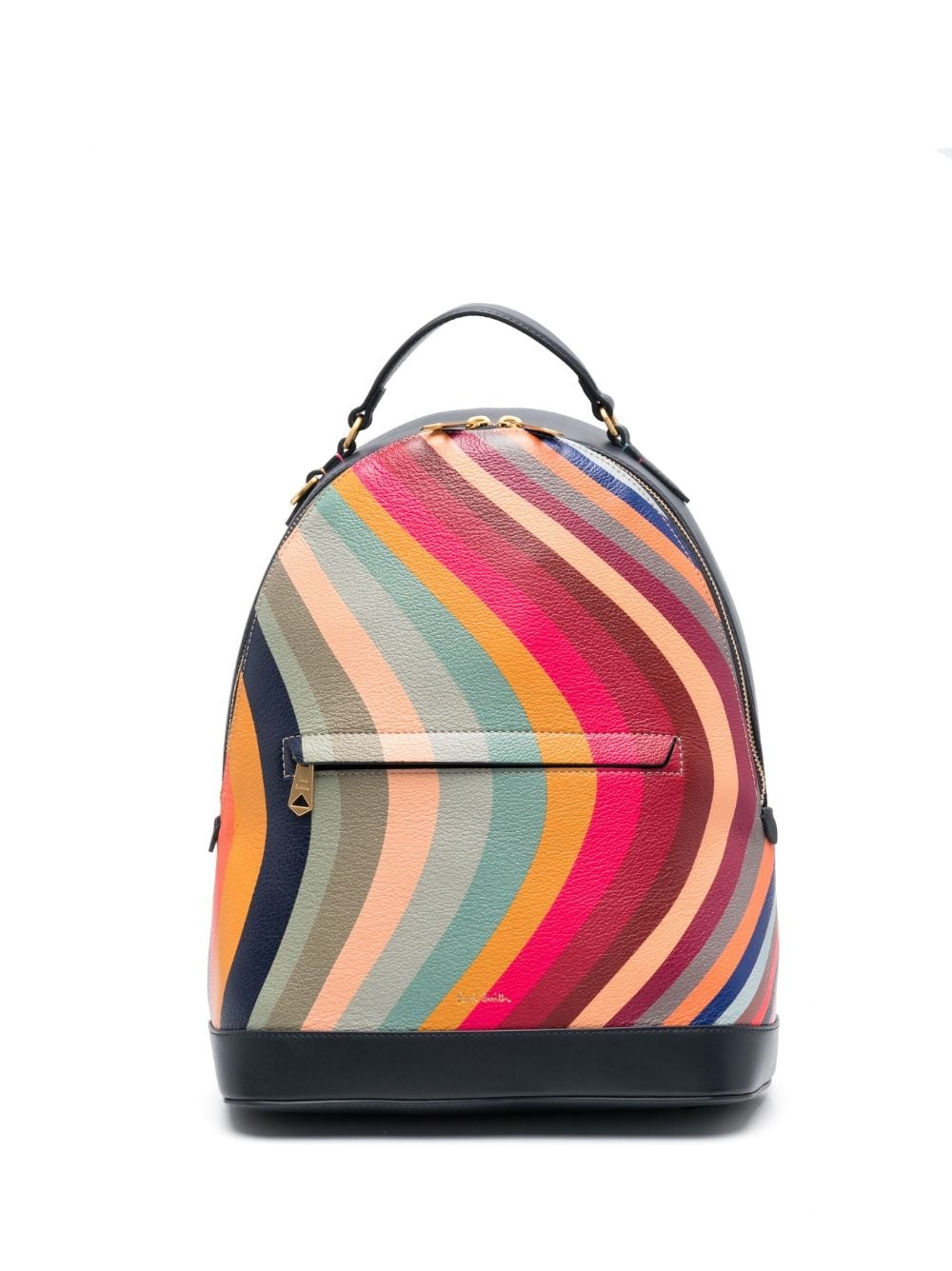 swirl-print leather backpack - 1