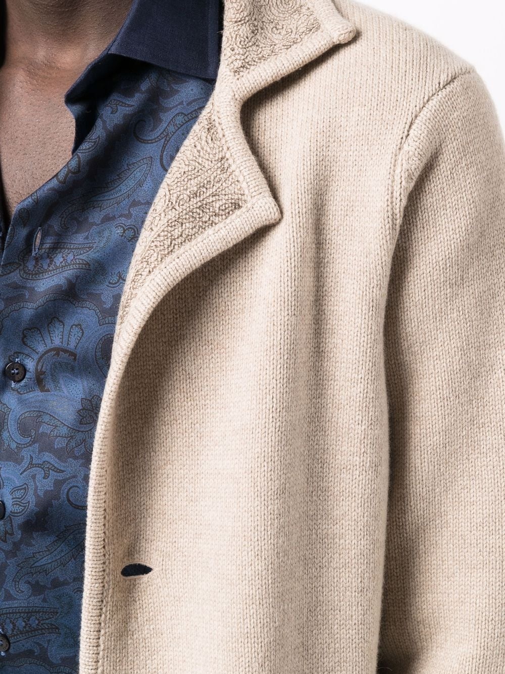 recycled cashmere-blend knitted jacket - 5