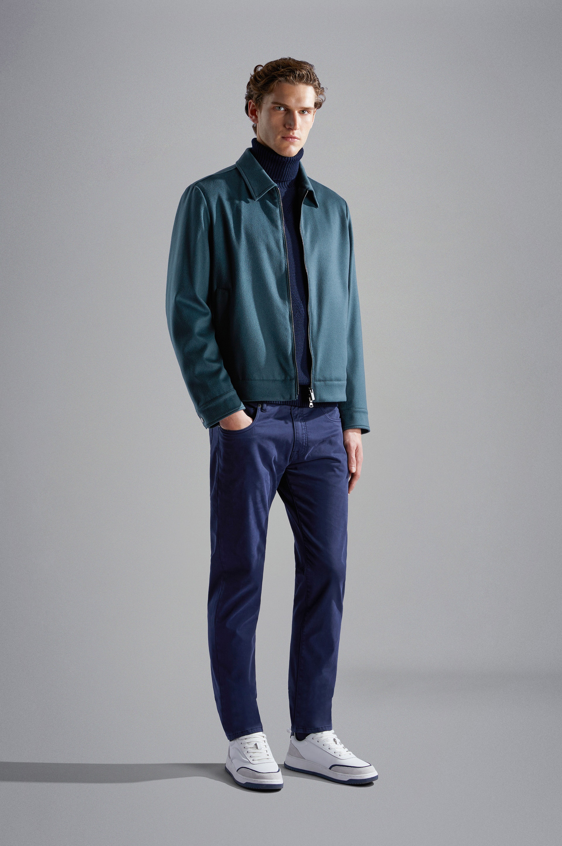 STRETCH COTTON 5 POCKETS TROUSERS - 3