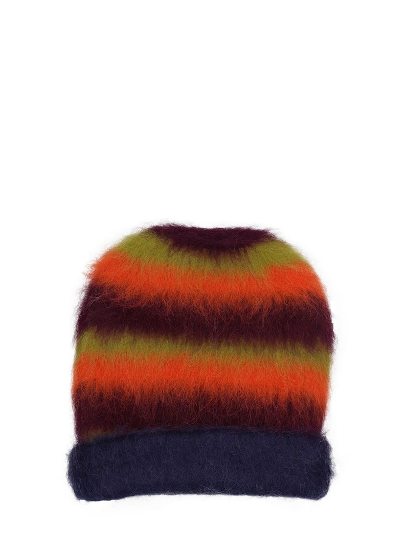 Striped alpaca blend beanie - 4