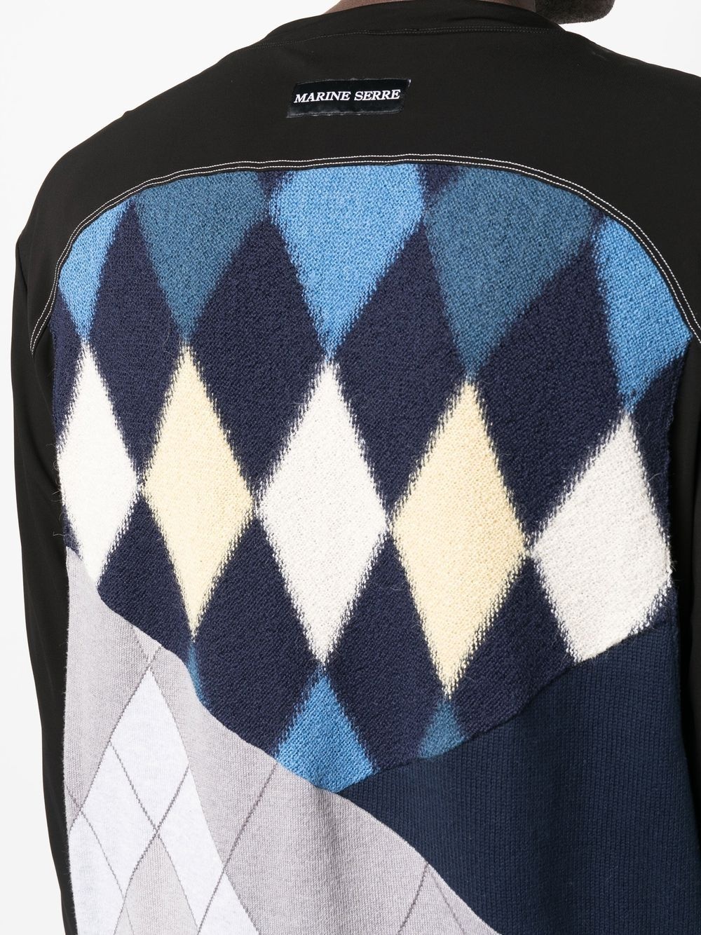 argyle check-pattern knitted jumper - 5