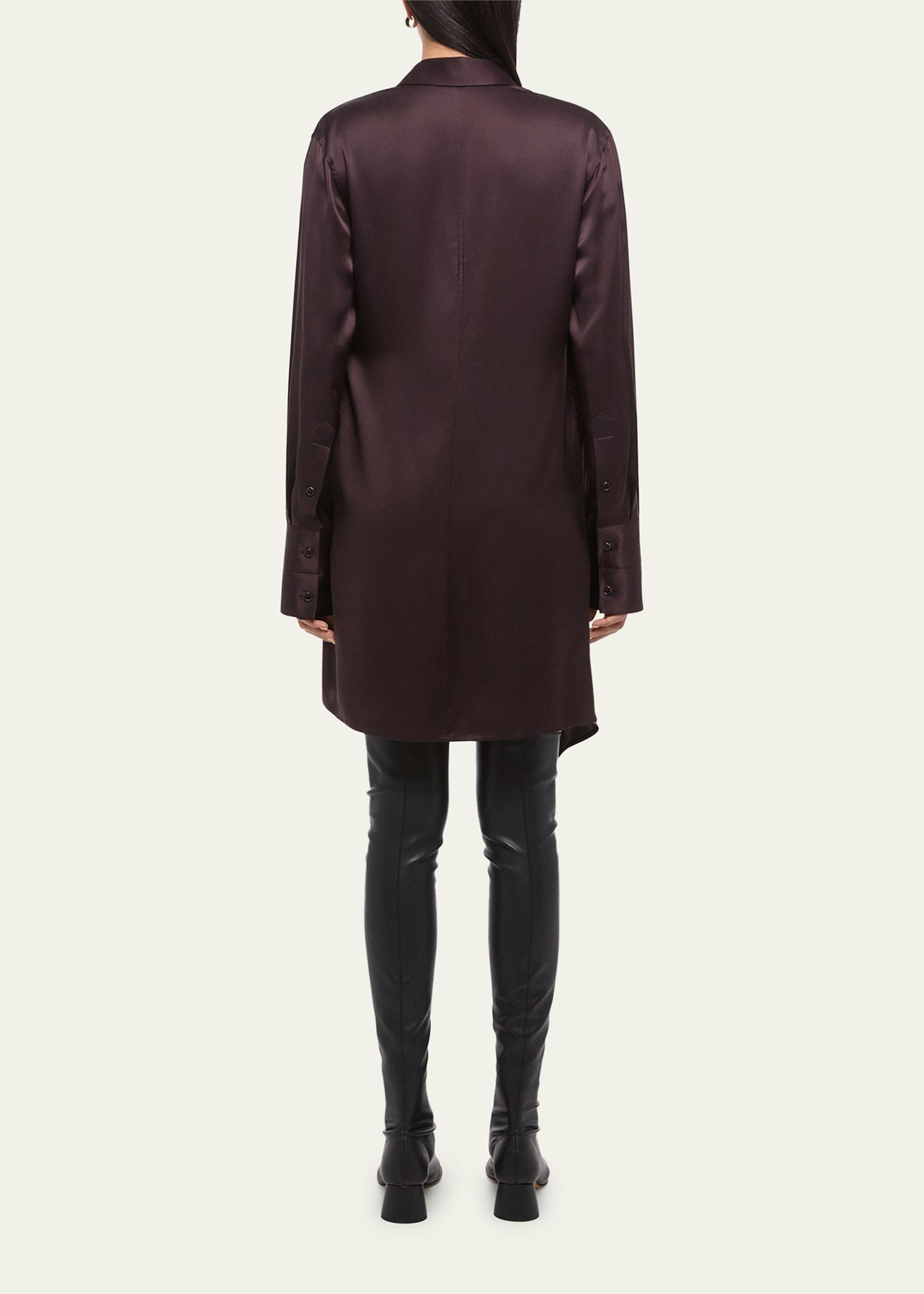 Silk Wrap Shirtdress - 3