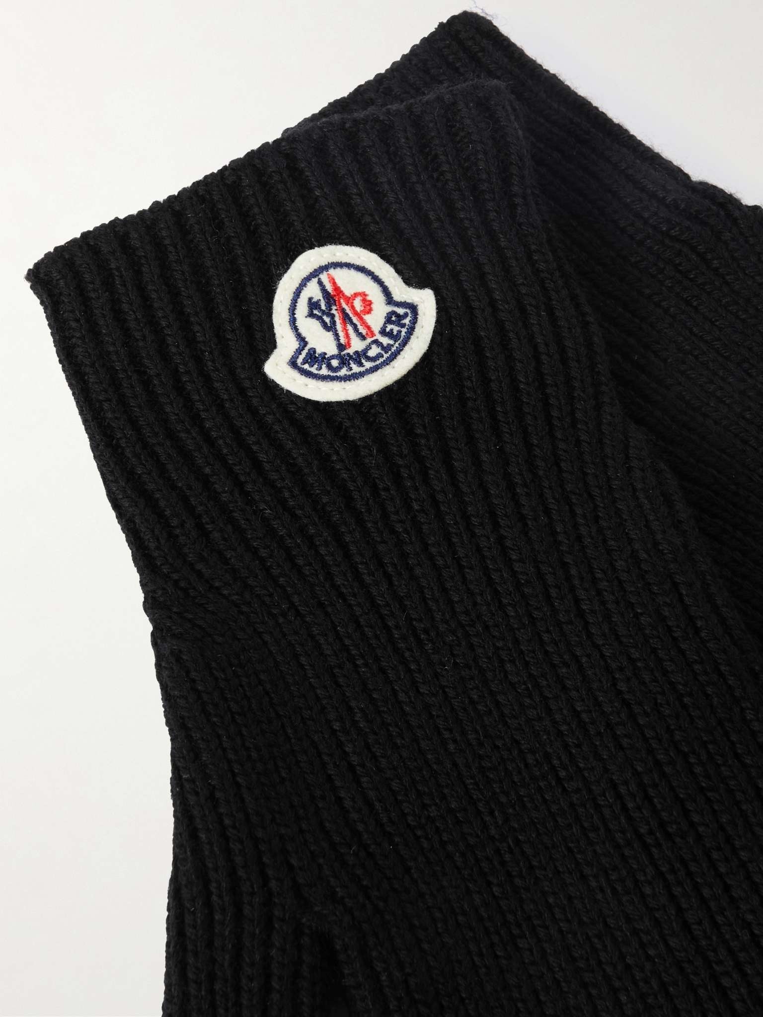 Logo-Appliquéd Ribbed Virgin Wool Gloves - 2
