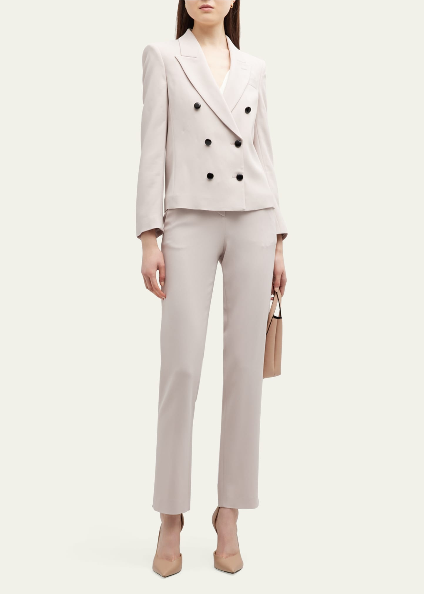 Cady Double-Breasted Crop Blazer - 2