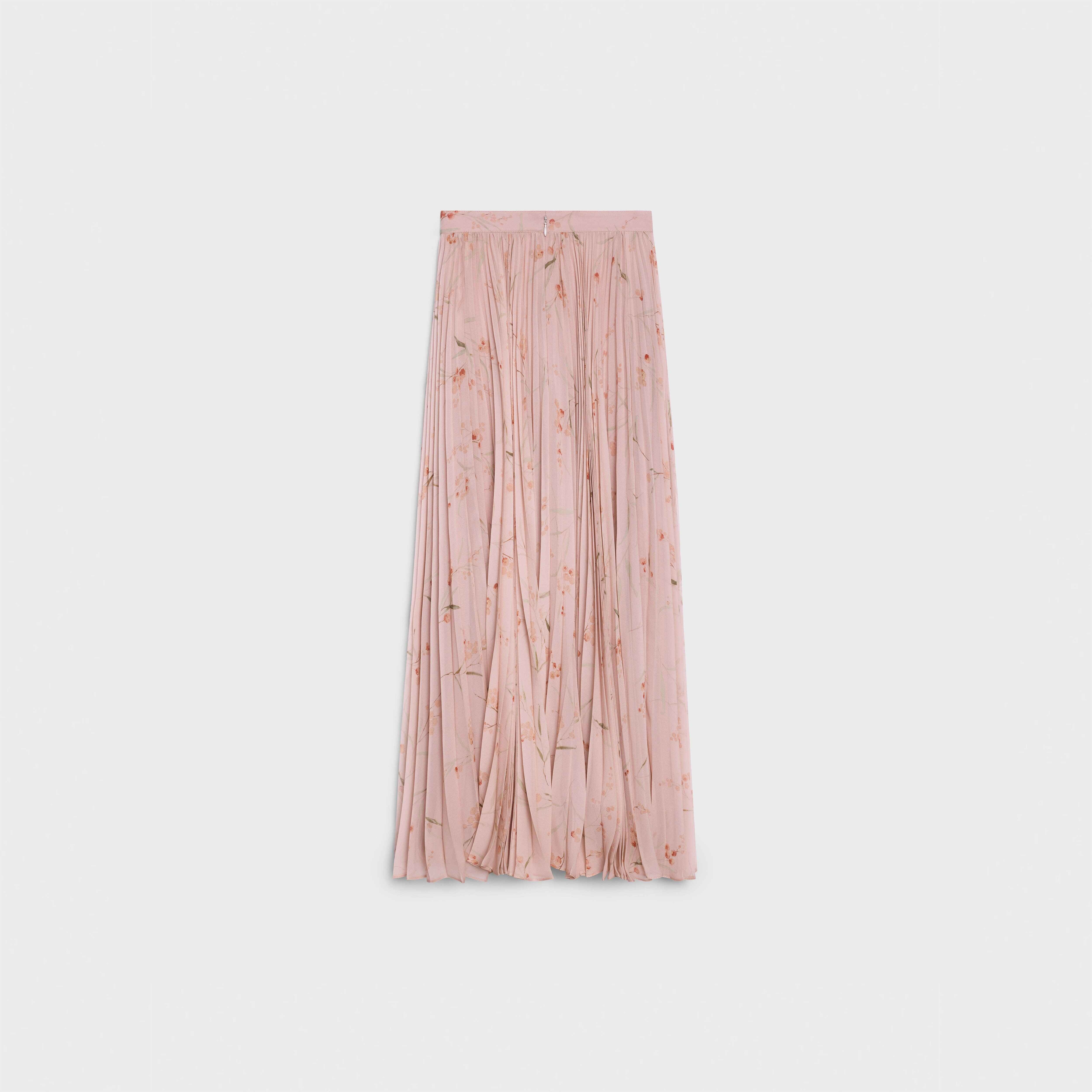SUN-PLEATED SKIRT IN SILK GEORGETTE - 2