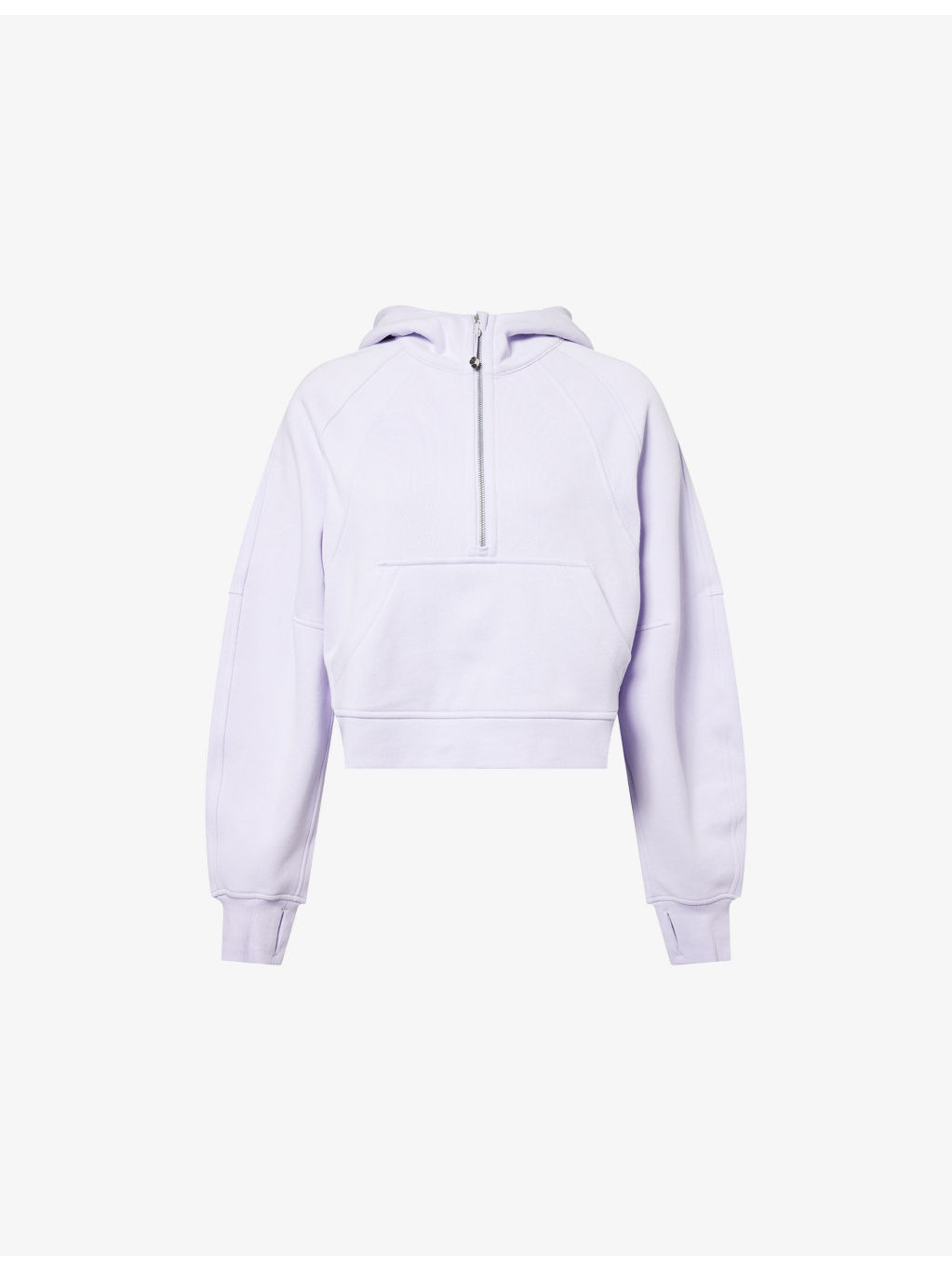 Half-Zip Embroidered-Logo Cotton-Blend Hoody - 1