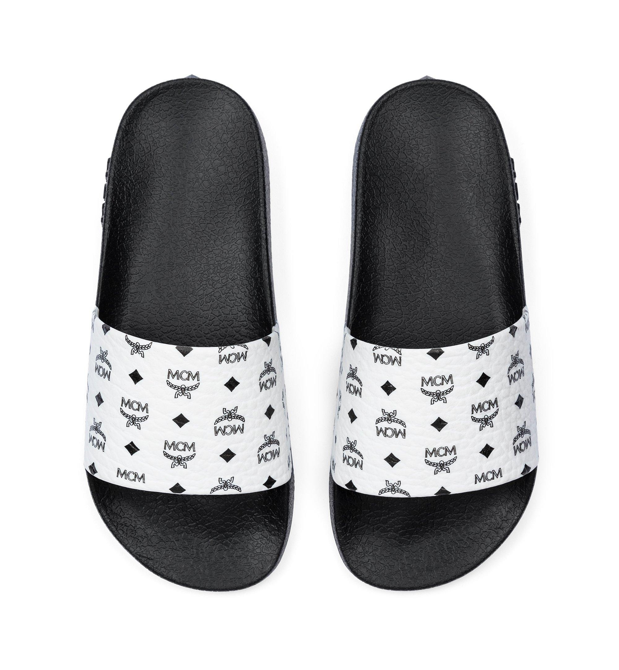 Monogram Print Rubber Slides - 7