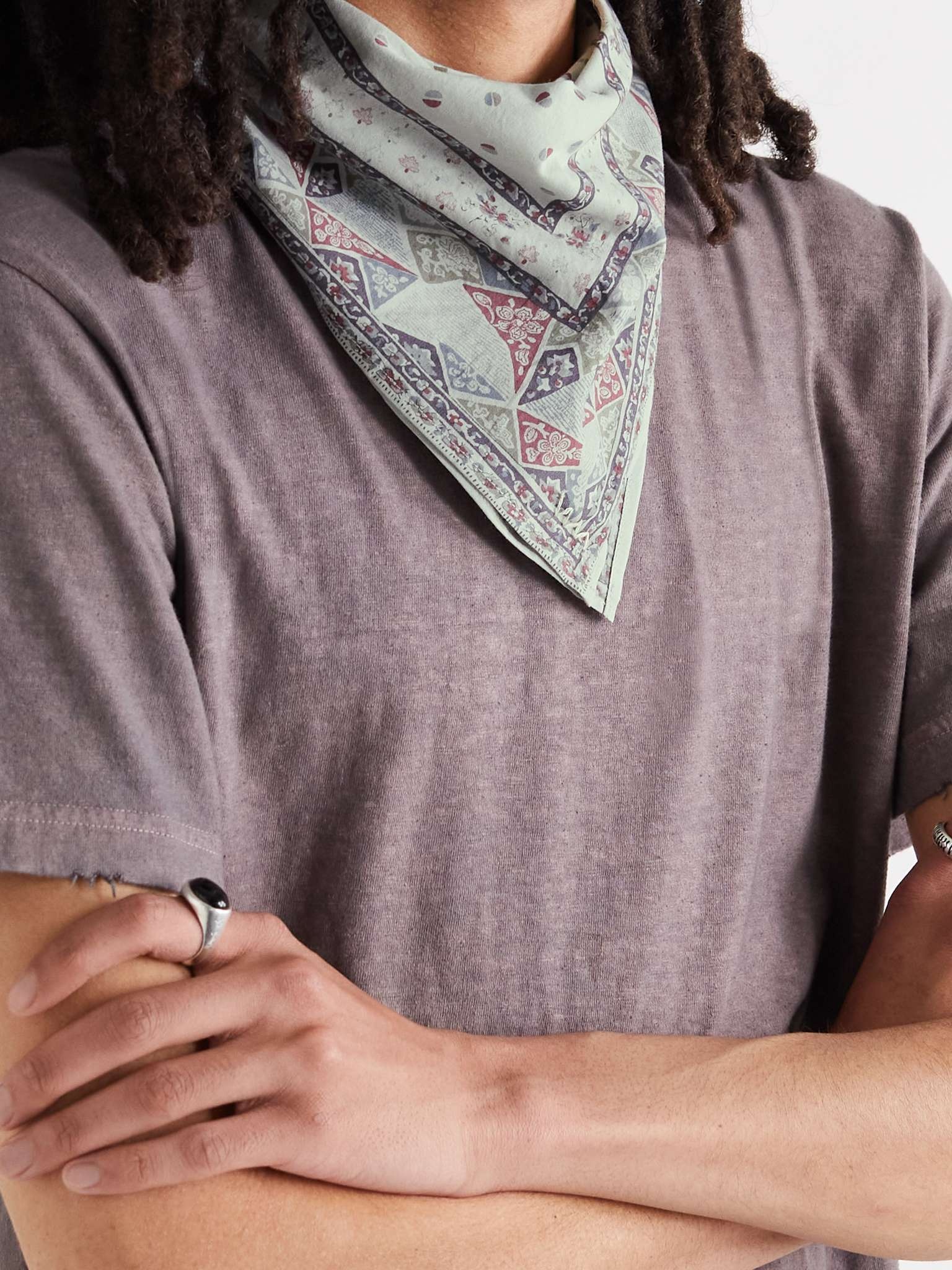 Printed Cotton-Khadi Bandana - 5