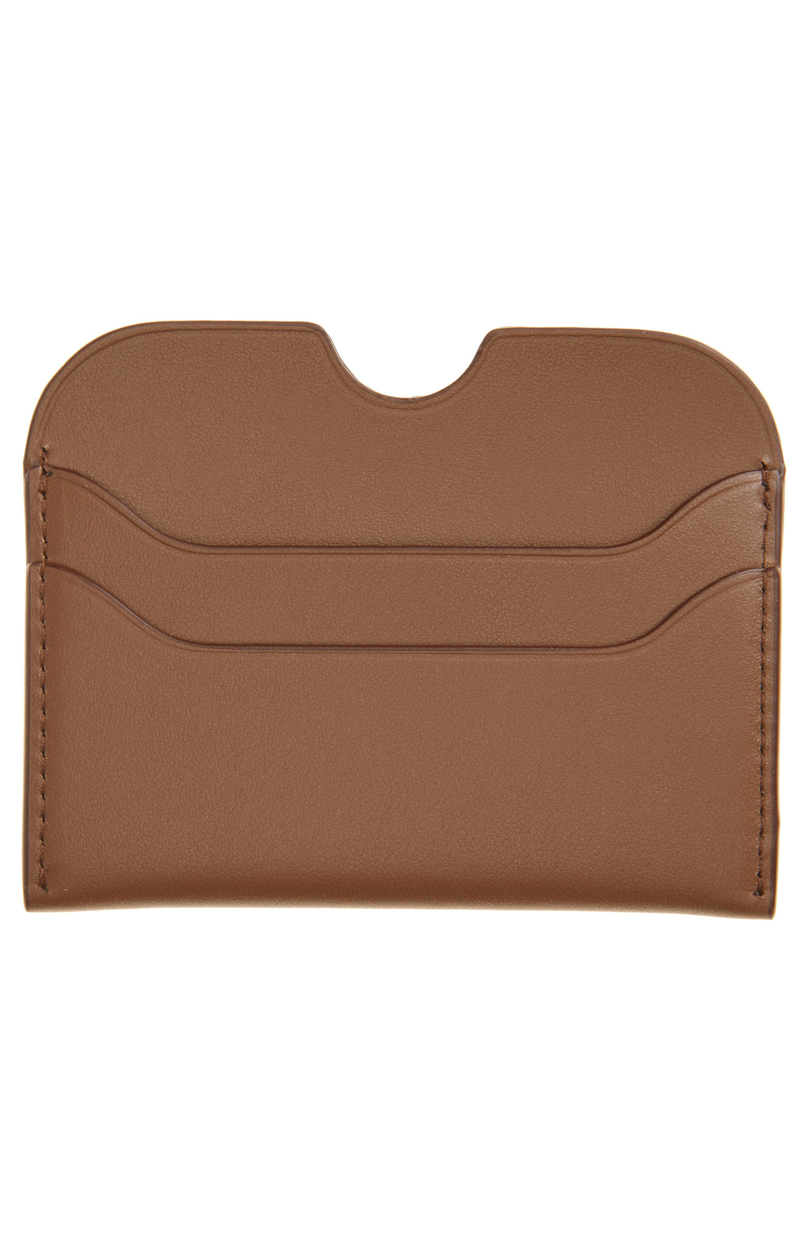 Acne Studios Large Elmas Leather Card Holder in Camel Brown at Nordstrom - 3