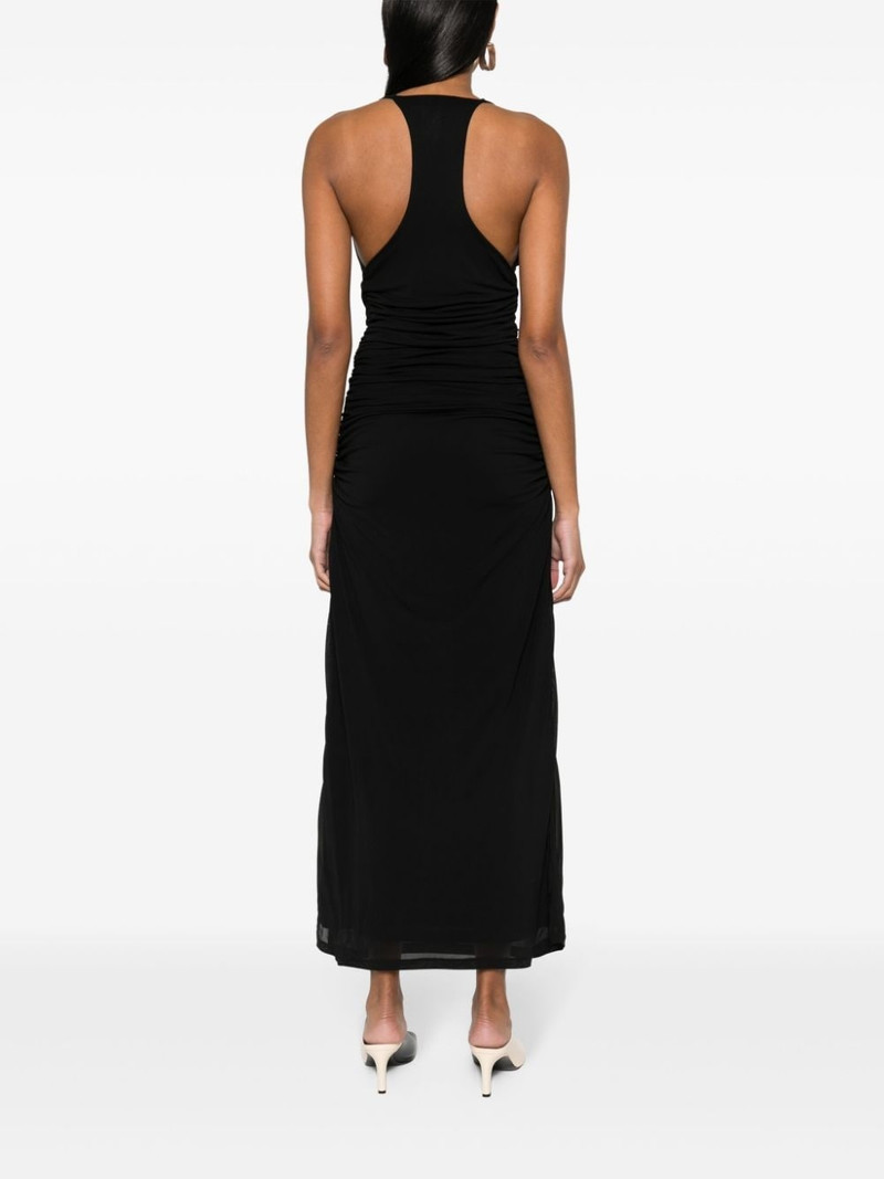 draped-collar sleeveless dress 4