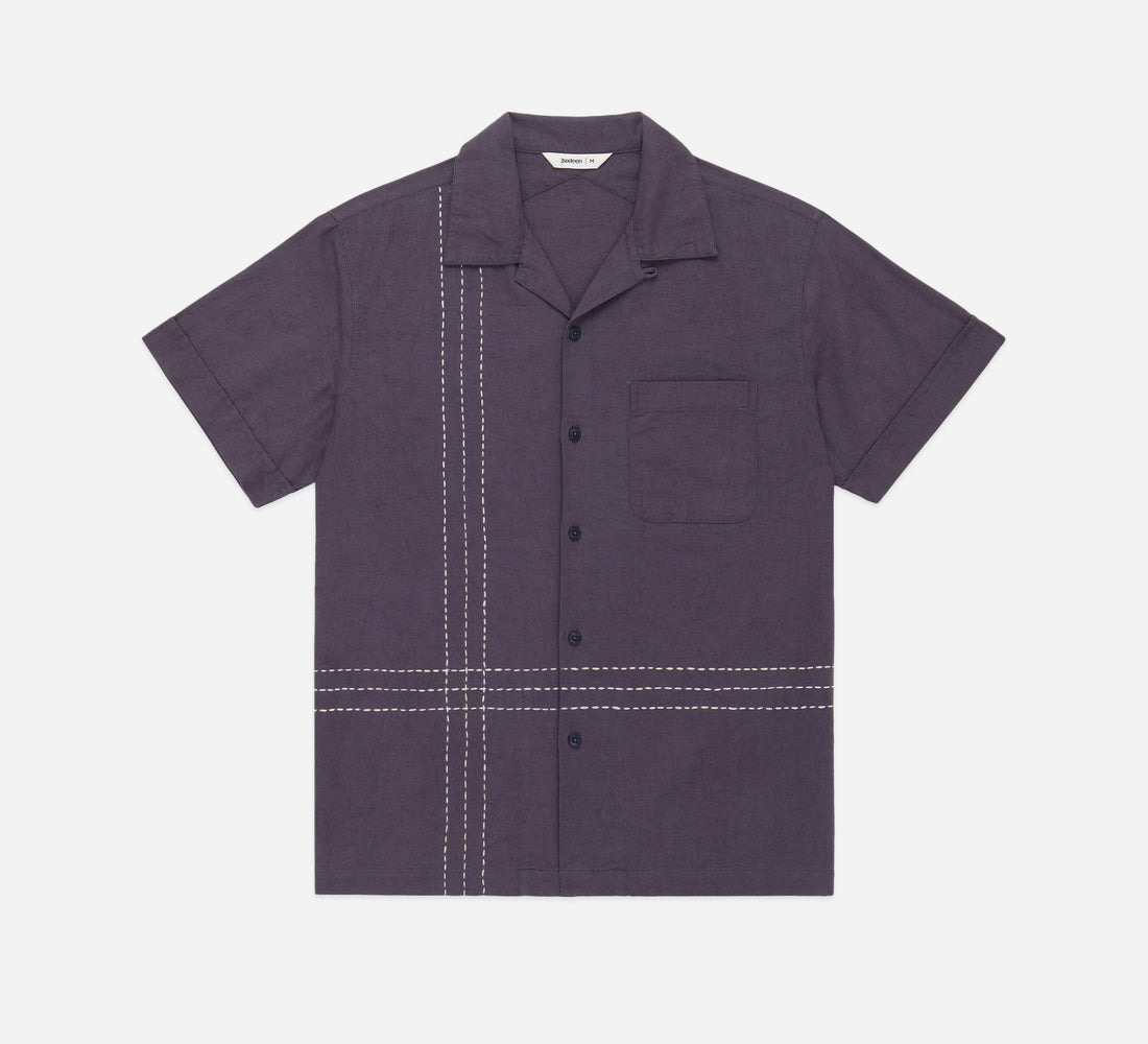Vacation Shirt - Plum Hand Stitch - 1