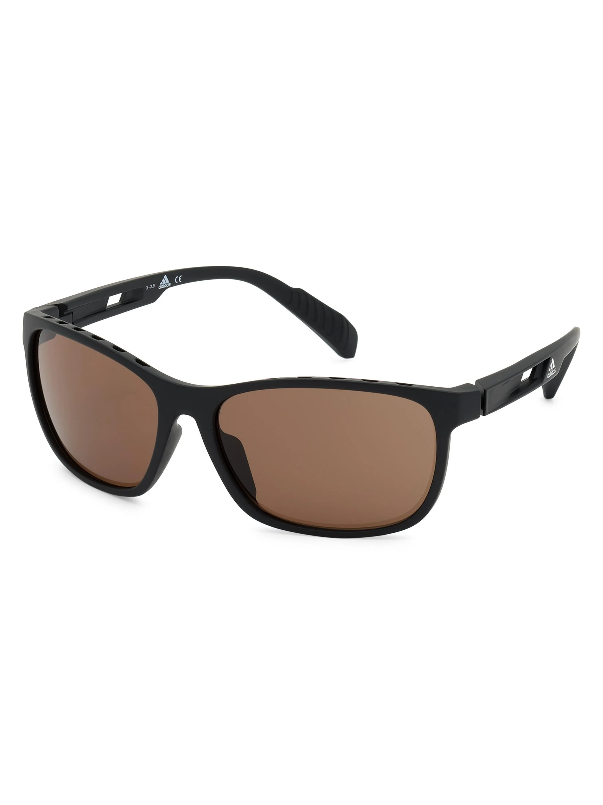 Men's 63MM Square Injected Sunglasses - Matte Black Brown - 1