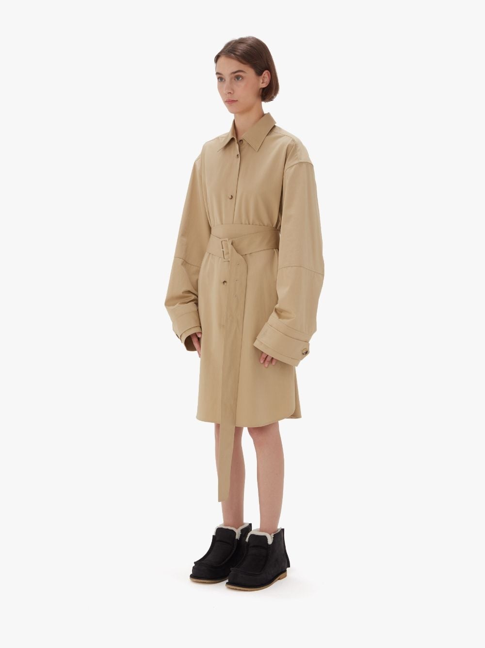 DOUBLE WRAP TRENCH DRESS - 4