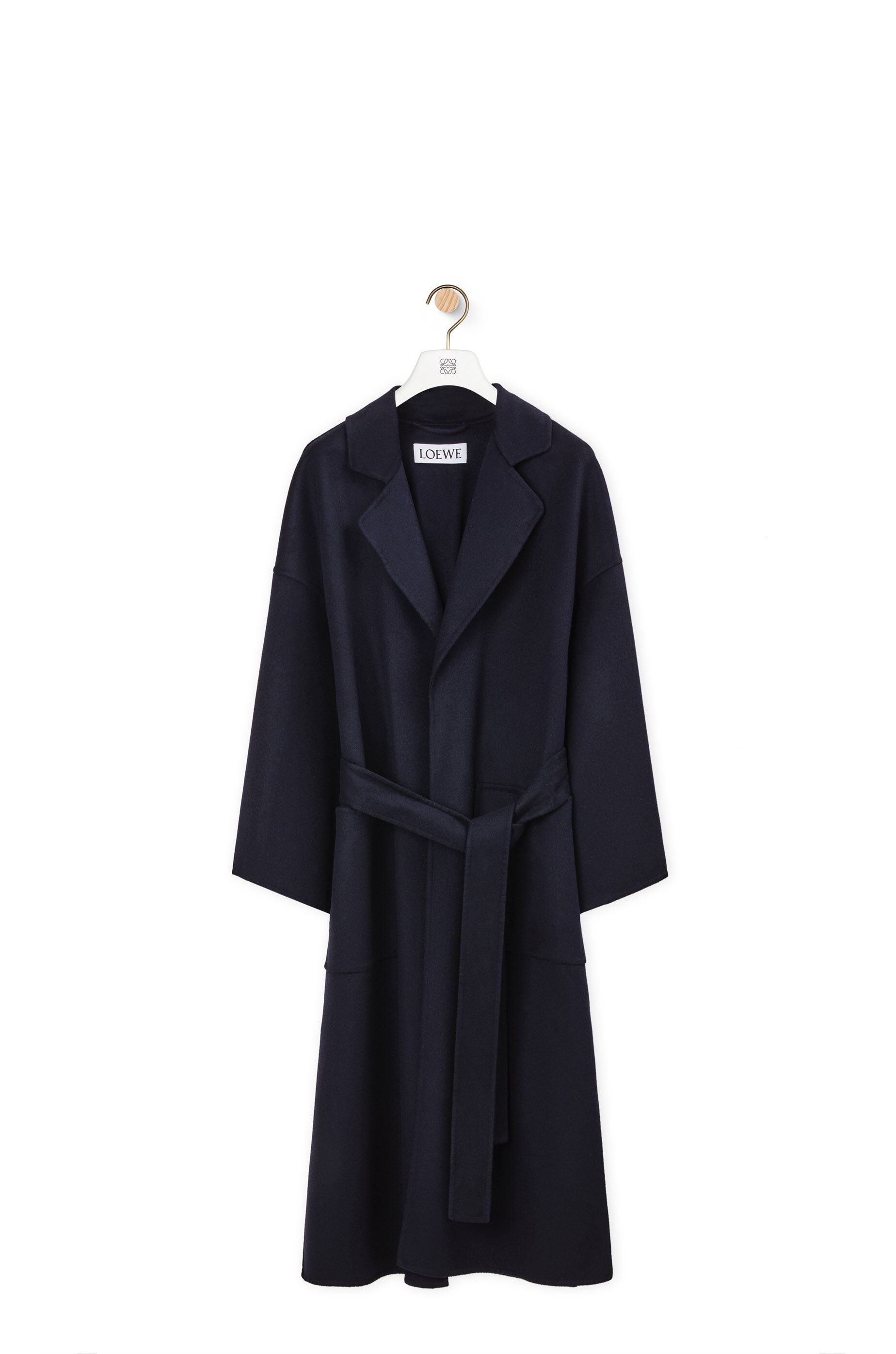 Oversize belted coat in wool and cashmere - 1