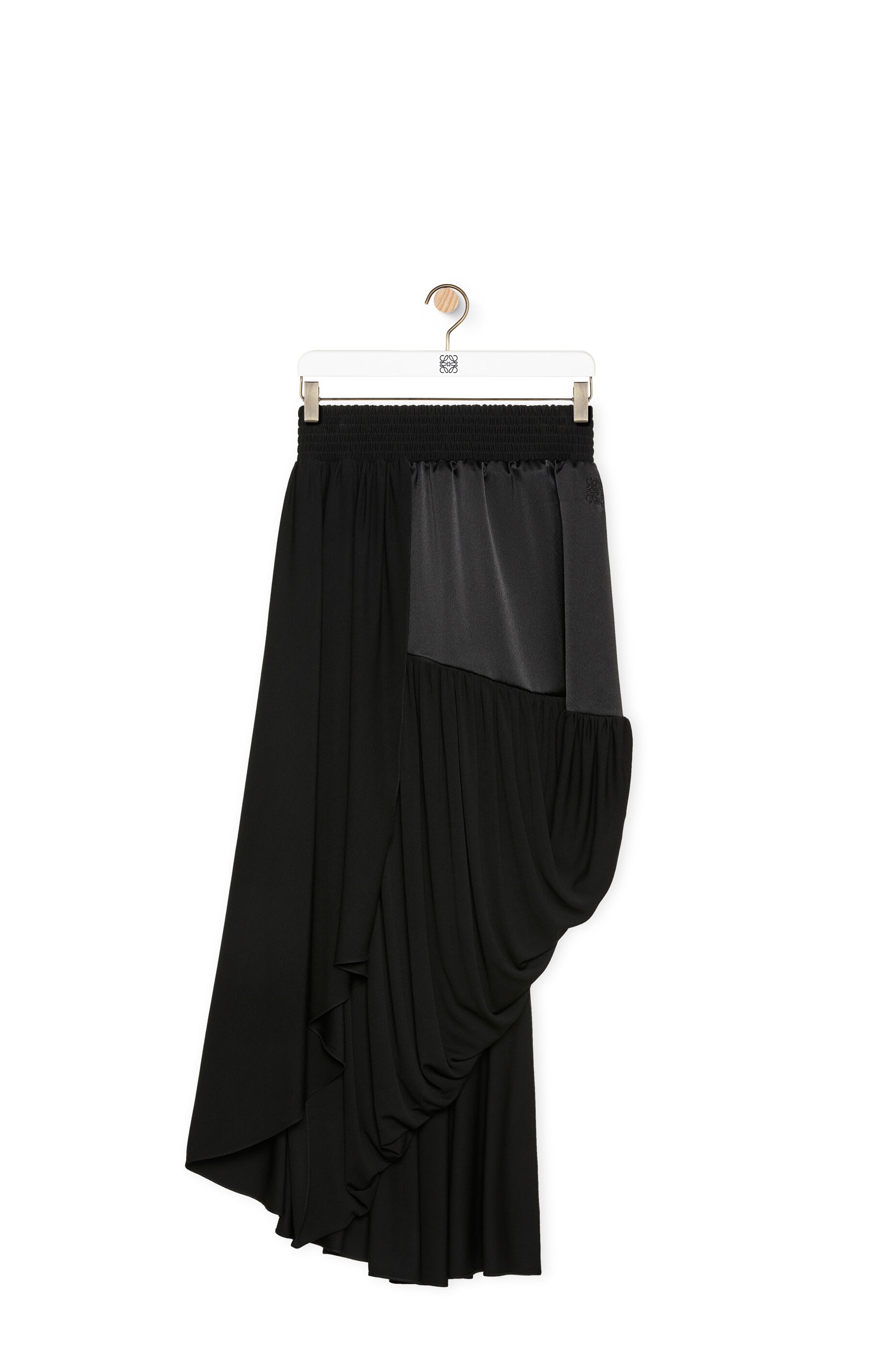 Draped skirt in crepe jersey and crepe satin - 1