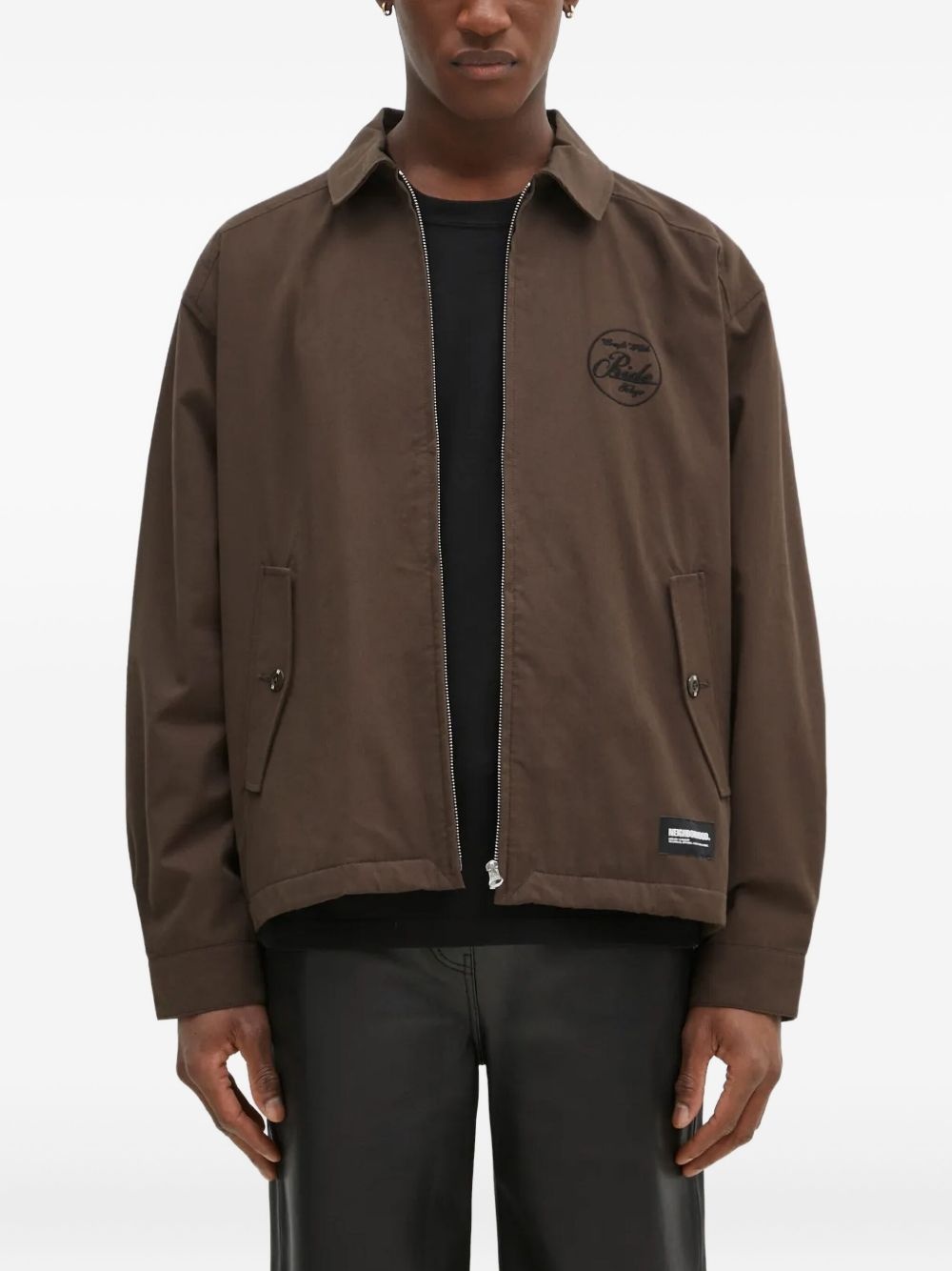 embroidered-logo jacket - 2