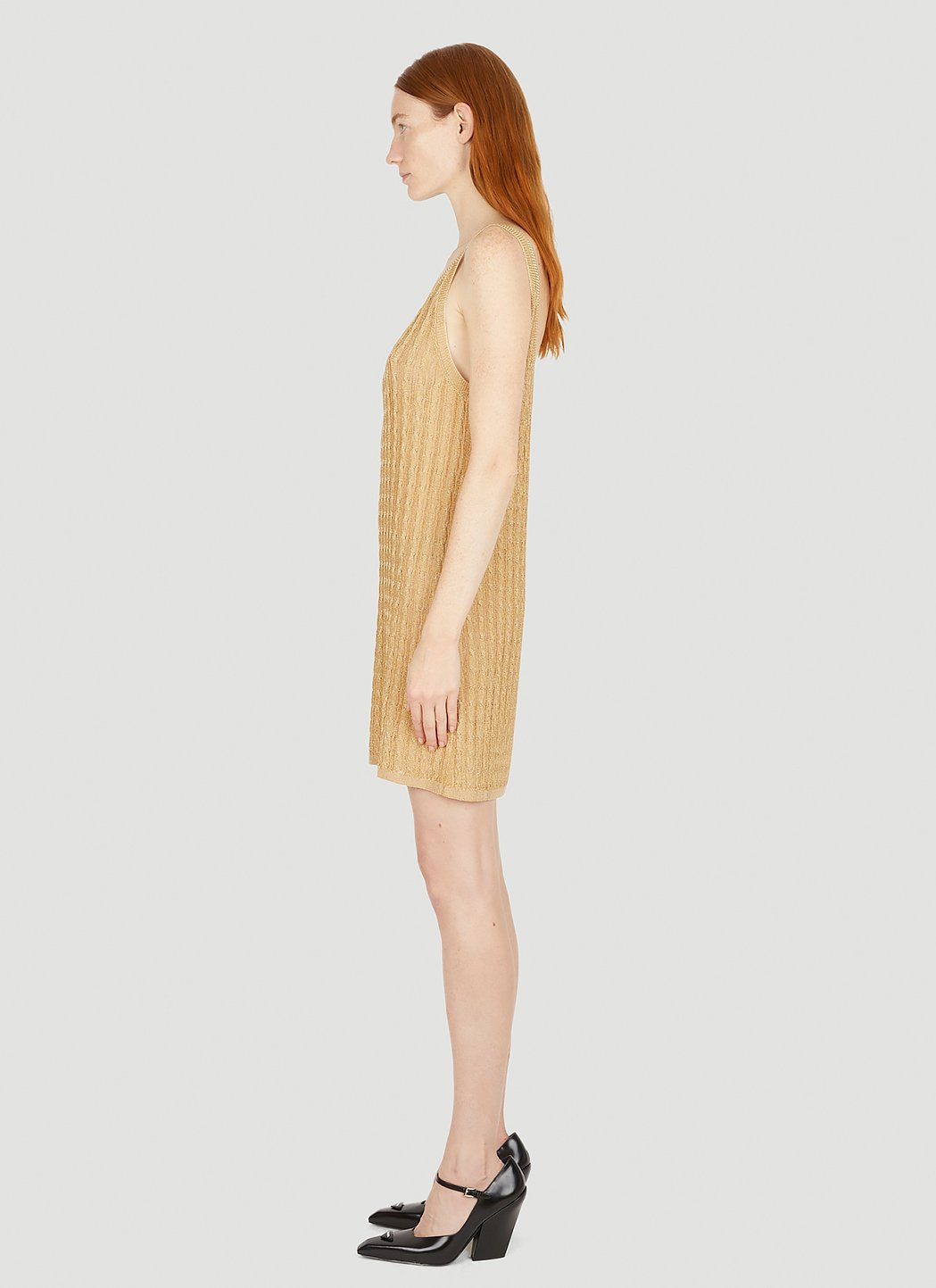 Prada Women Metallic Cabel Knit Dress - 3