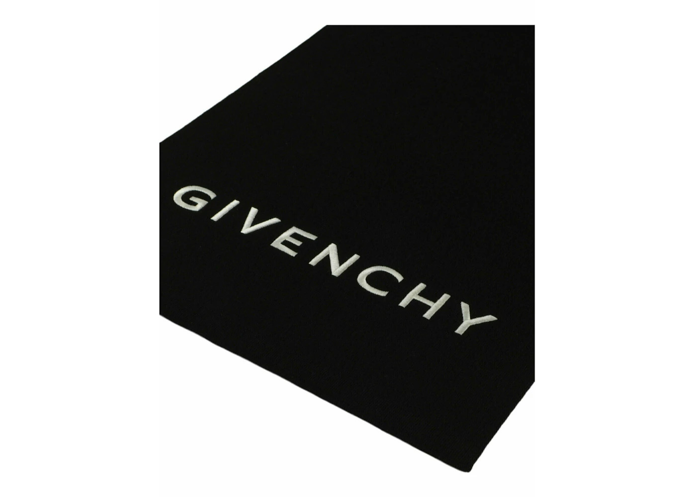 Givenchy Embroidered Logo Scarf Black/White - 6