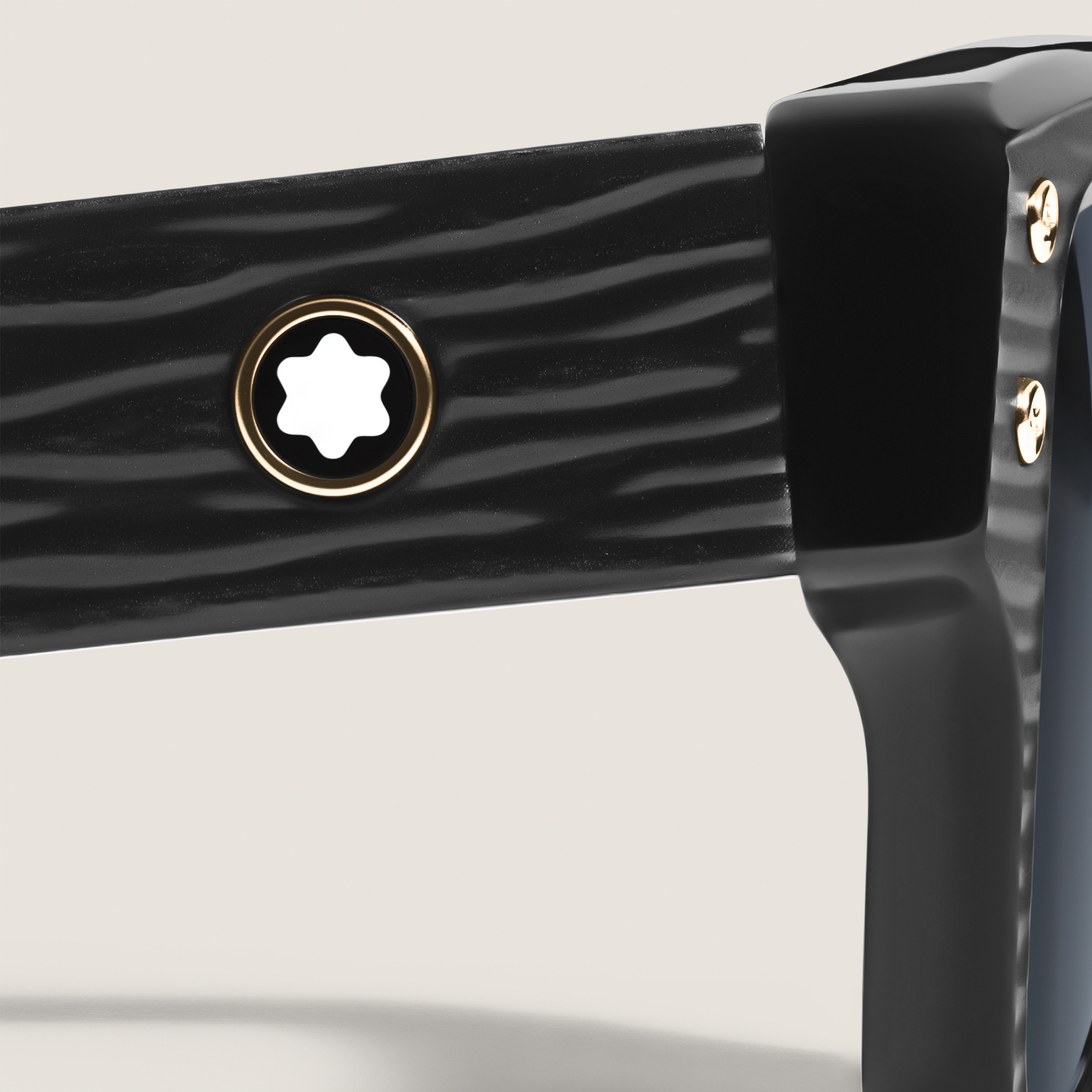 RECTANGULAR SUNGLASSES WITH BLACK COLOURED ACETATE FRAME - 3