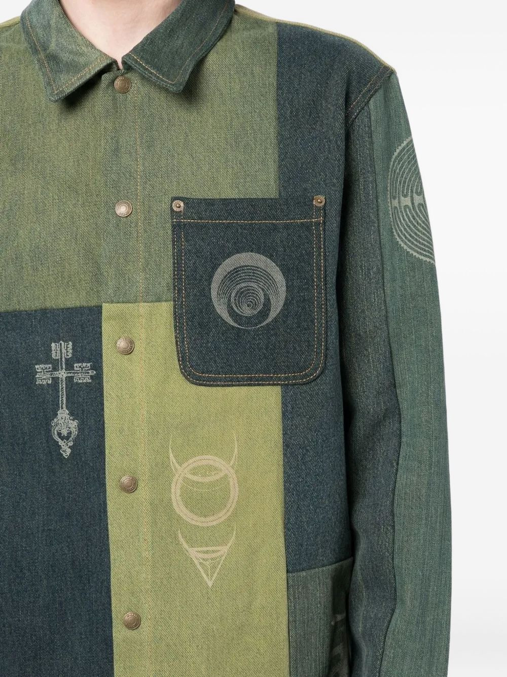 patchwork shirt - 5