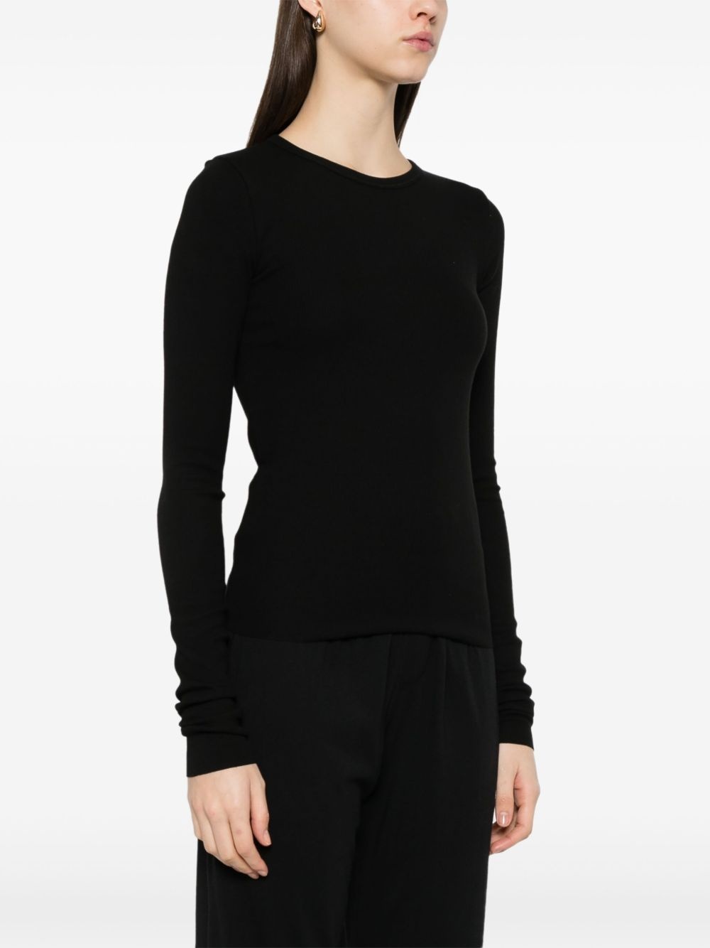 long-sleeve fitted top - 3