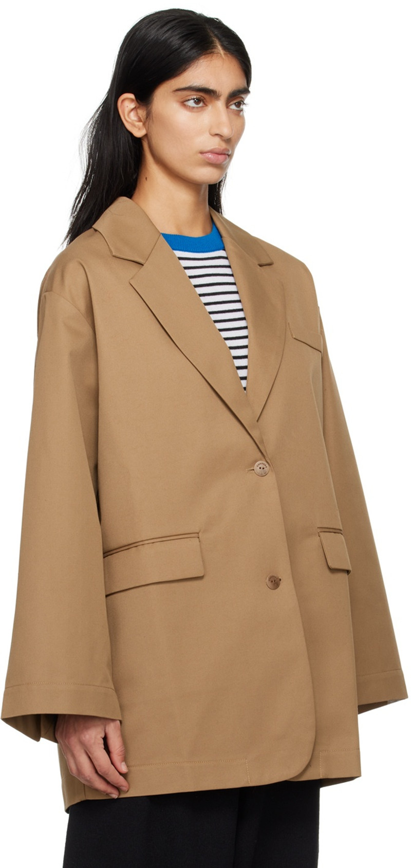 CORDERA Tan Oversized Blazer outlook