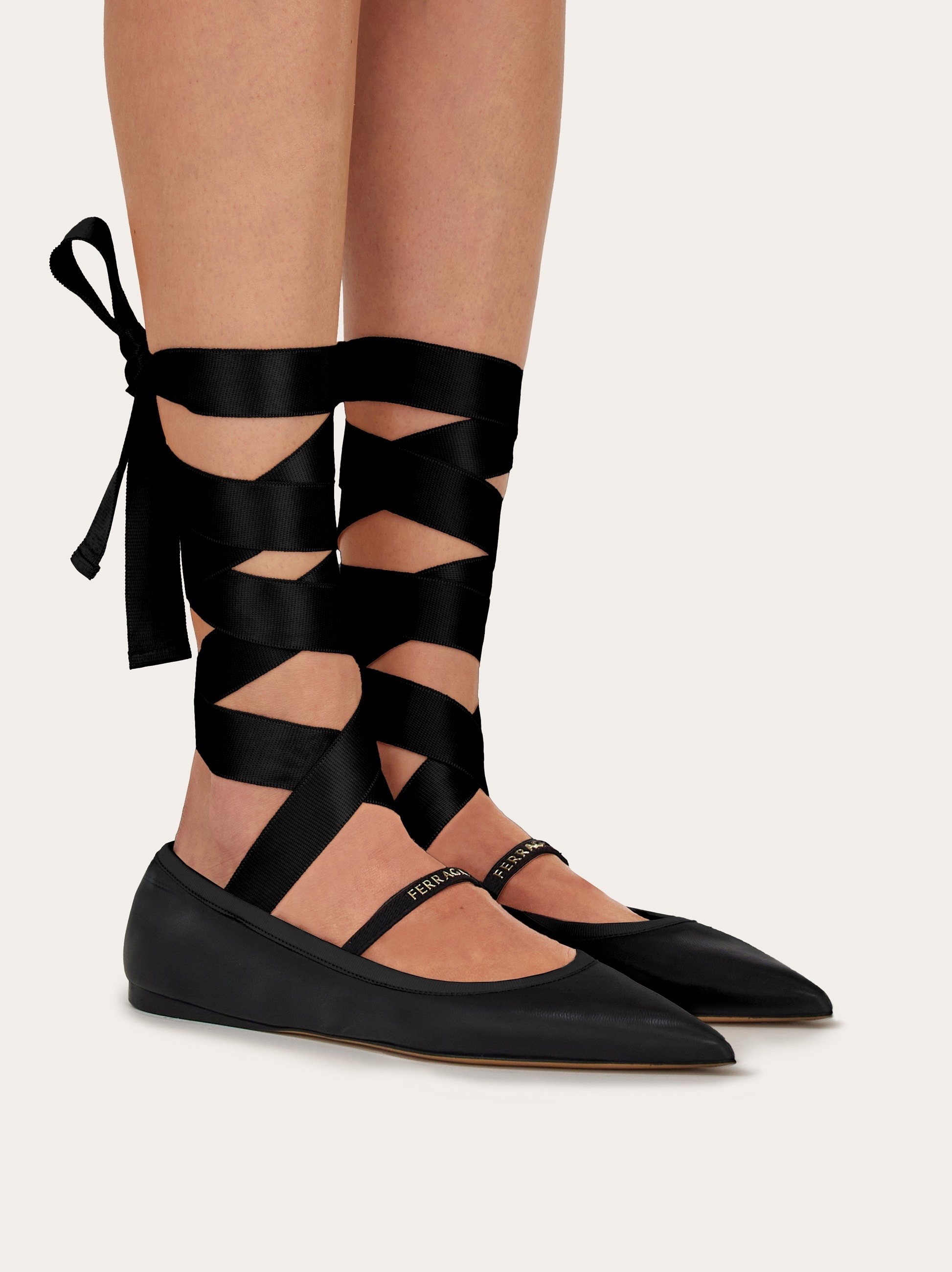 Ballet flat with ankle ribbon - 5
