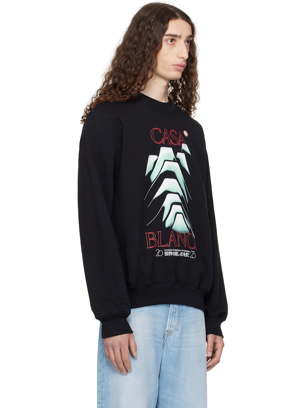 Black Frosty Mountain Printed Sweatshirt - 2